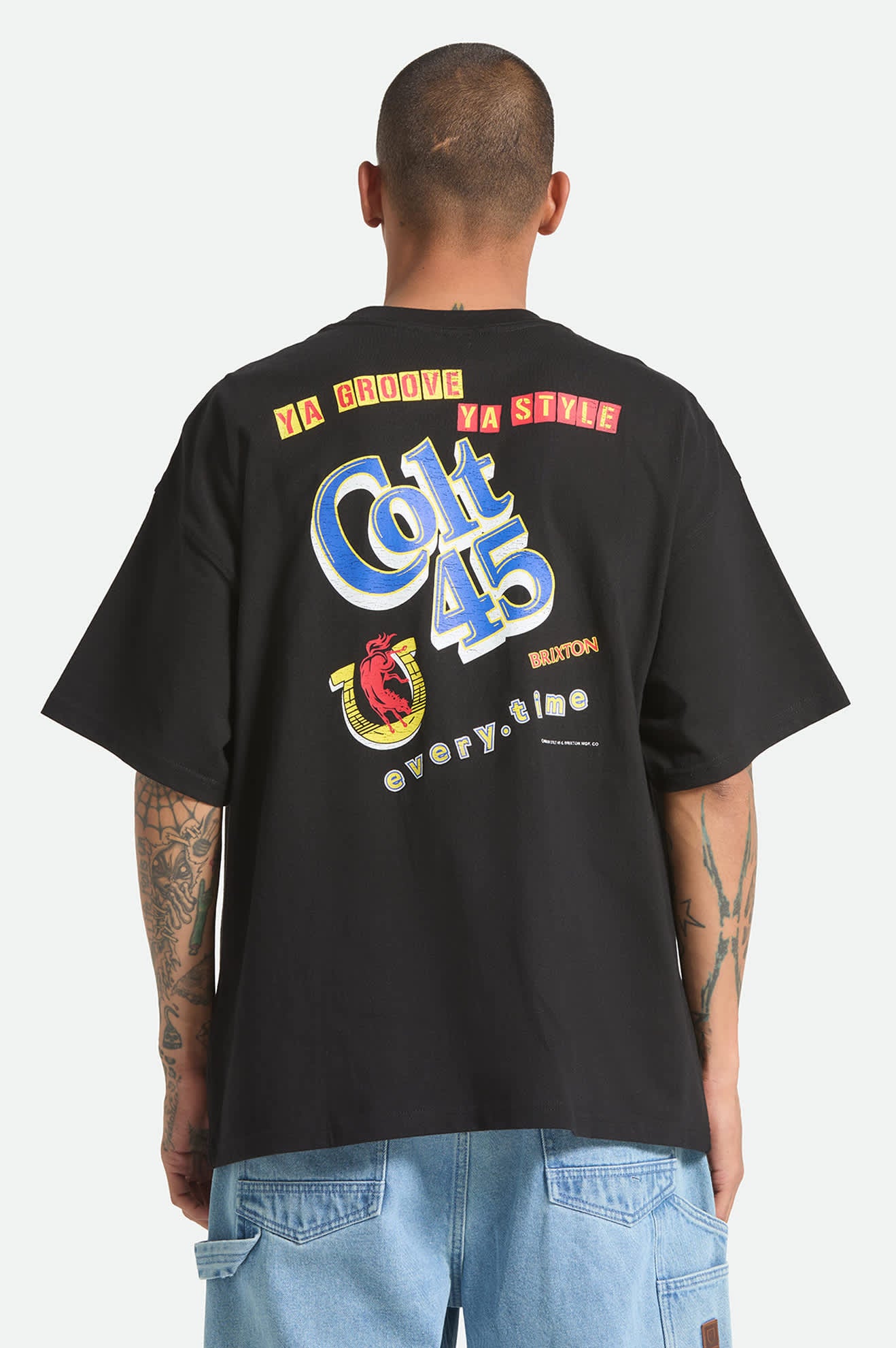 brixton-colt-45-everytime-short-sleeve-oversized-t-shirt-schwarz image 3