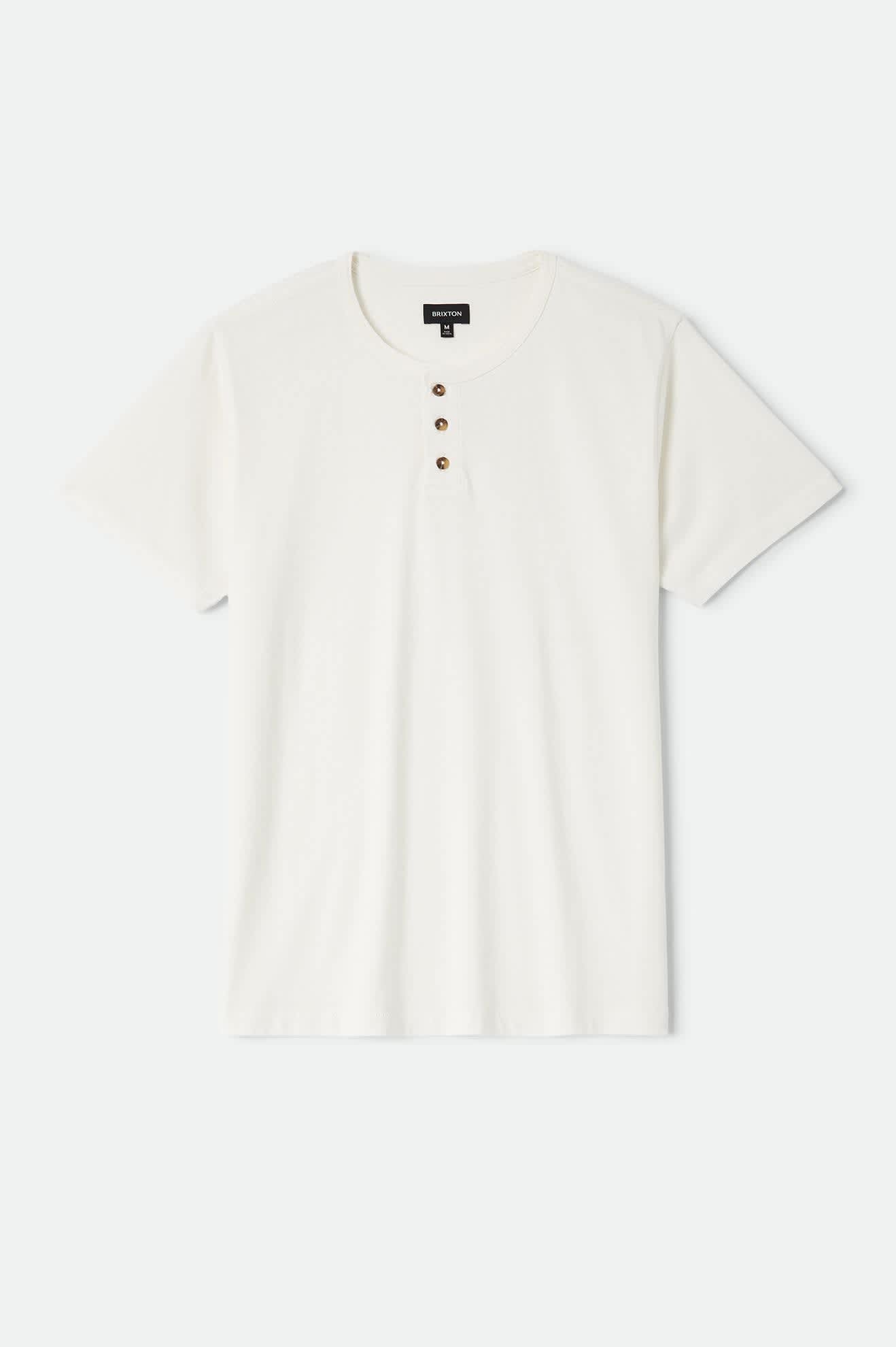 brixton-baseline-henley-t-shirt-off-white-vintage-wash-baumwolle image 1
