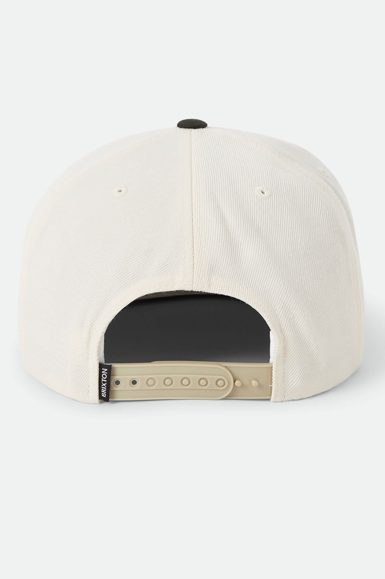 brixton-oath-iii-snapback-wax-paper-dark-olive-patch-cap image 2