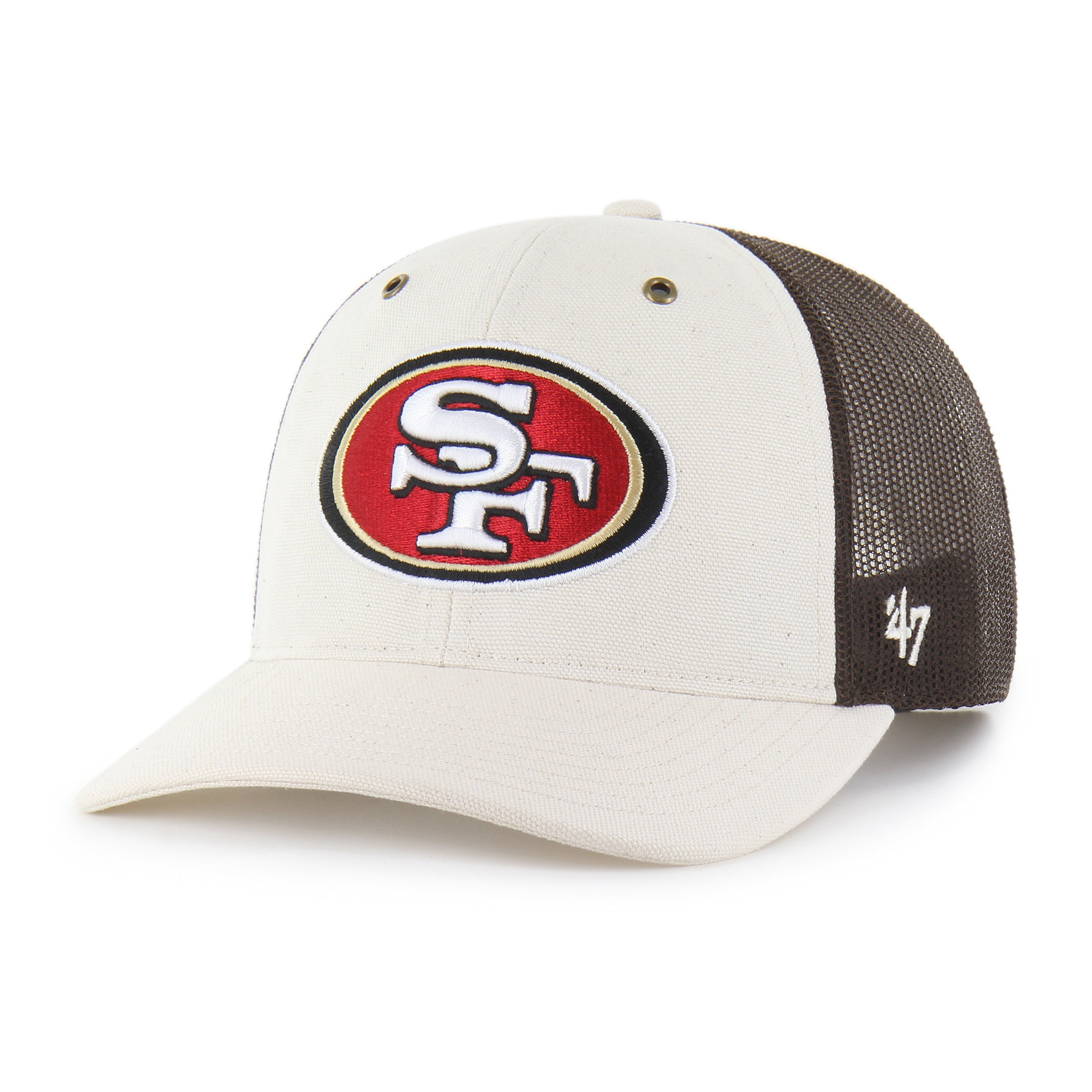 47-brand-san-francisco-49ers-carhartt-trucker-cap-natural image 1