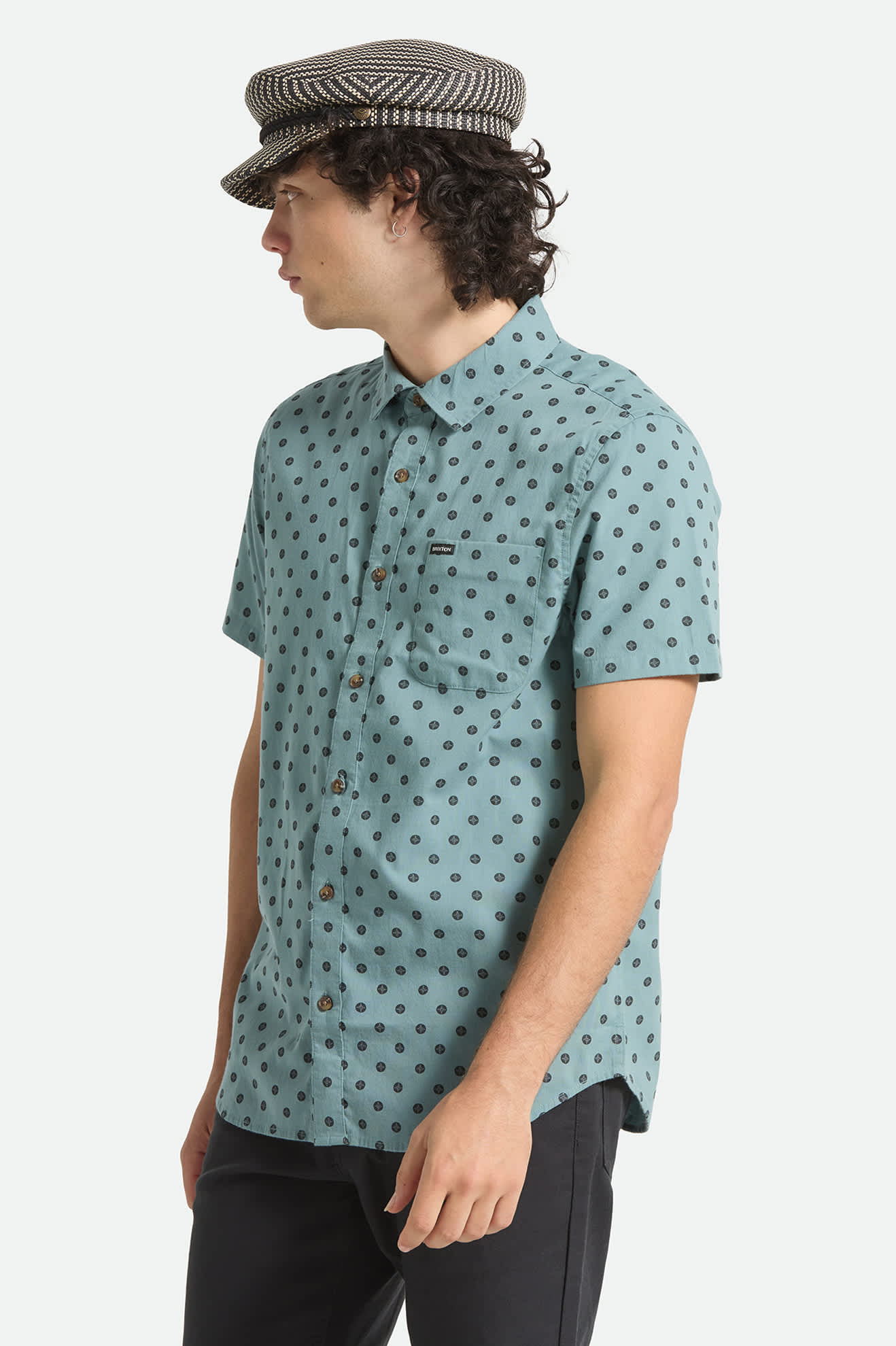 brixton-charter-print-shirt-micro-street-tile-herren image 2
