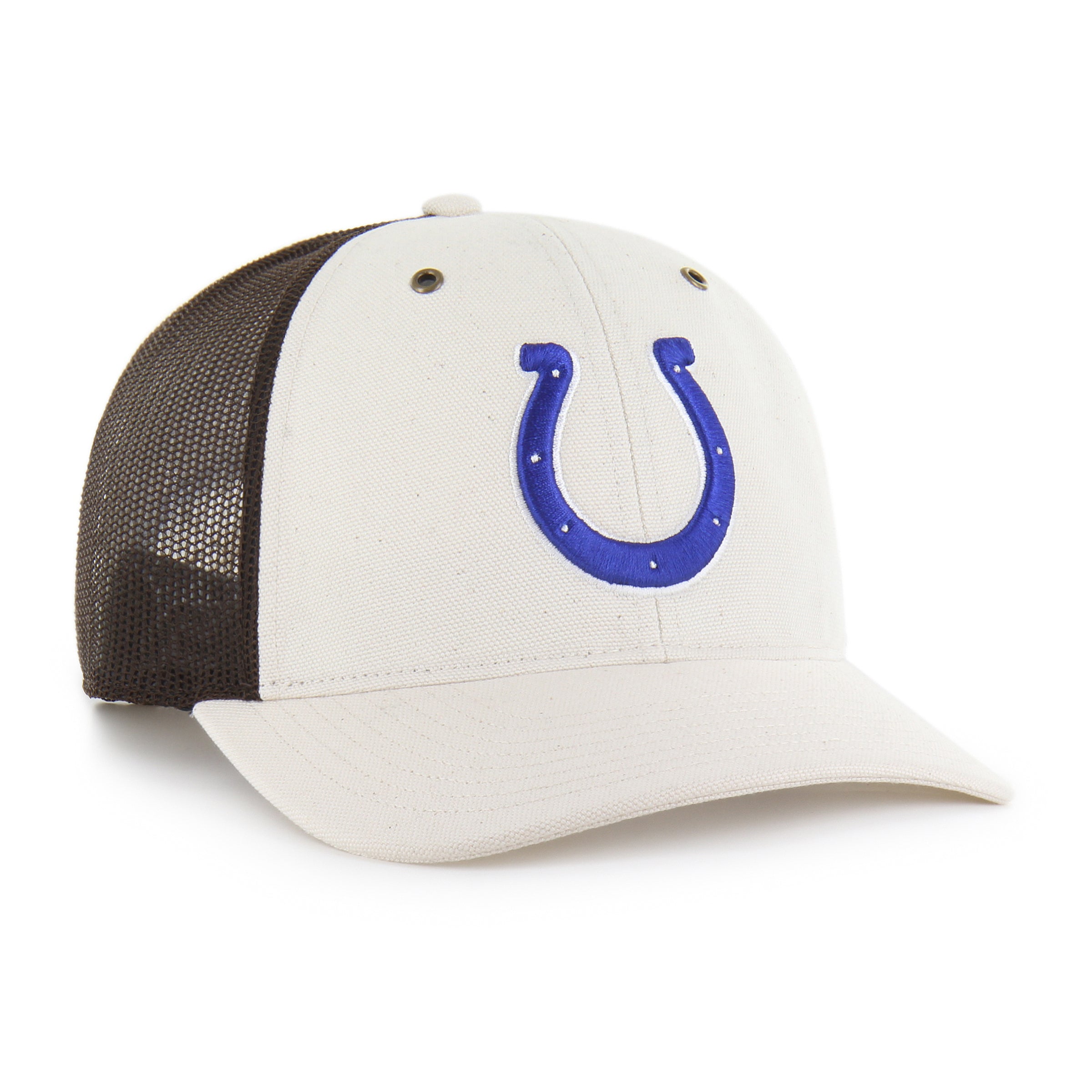 47-brand-colts-carhartt-undyed-trucker-cap-natural image 4