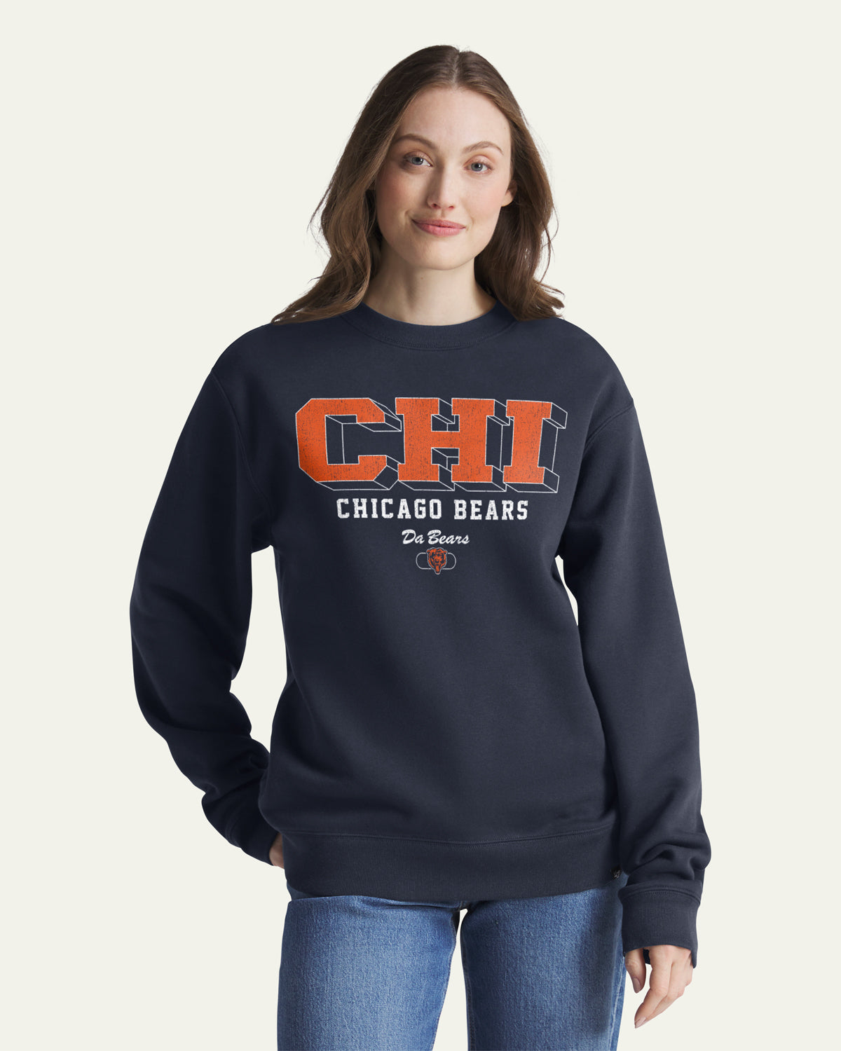 47-headline-crew-chicago-bears-standing-tall-sweatshirt-navy image 3