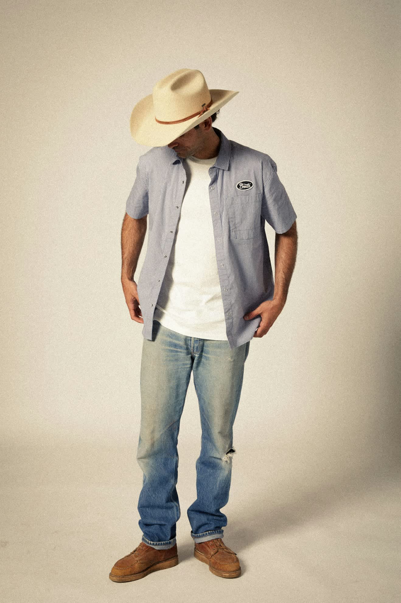 brixton-laredo-cowboyhut-bone-wollfilz-herren image 3