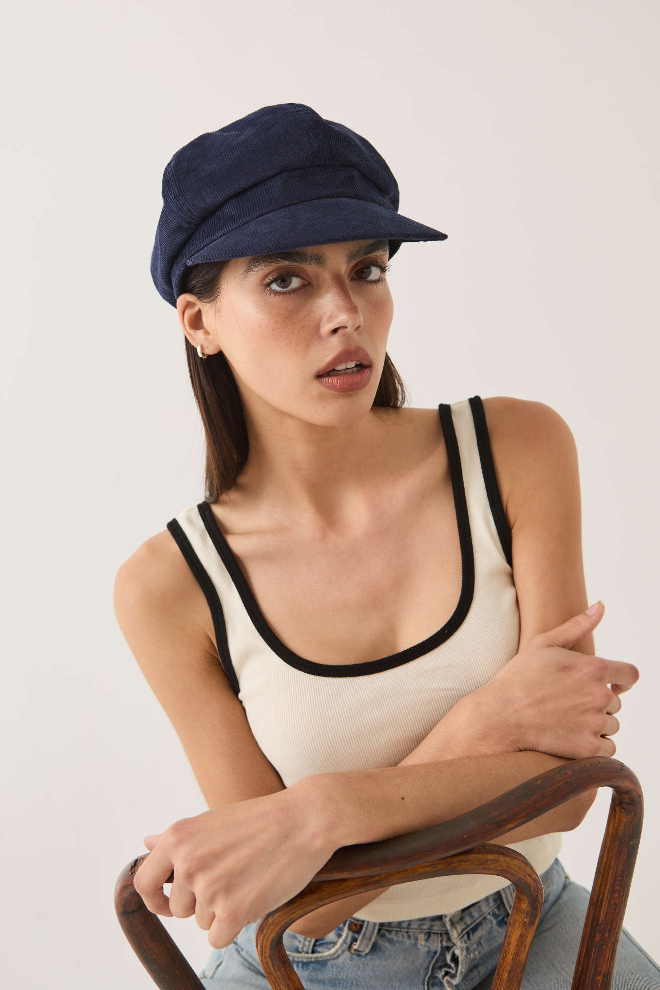brixton-bailey-cap-navy-corduroy-baumwoll-cap image 5
