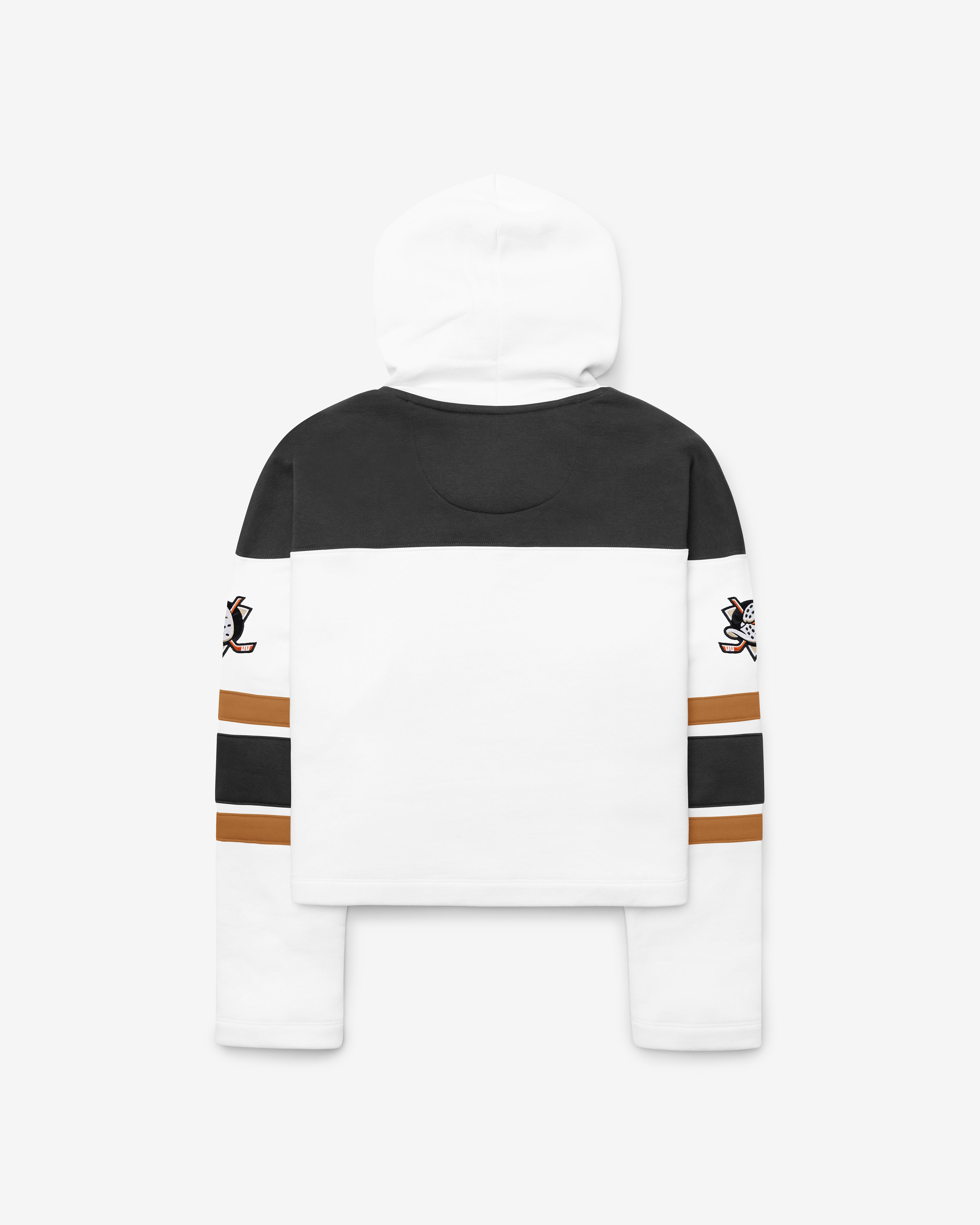 47-lacer-anaheim-ducks-cut-thru-cropped-hoodie-white-wash image 2