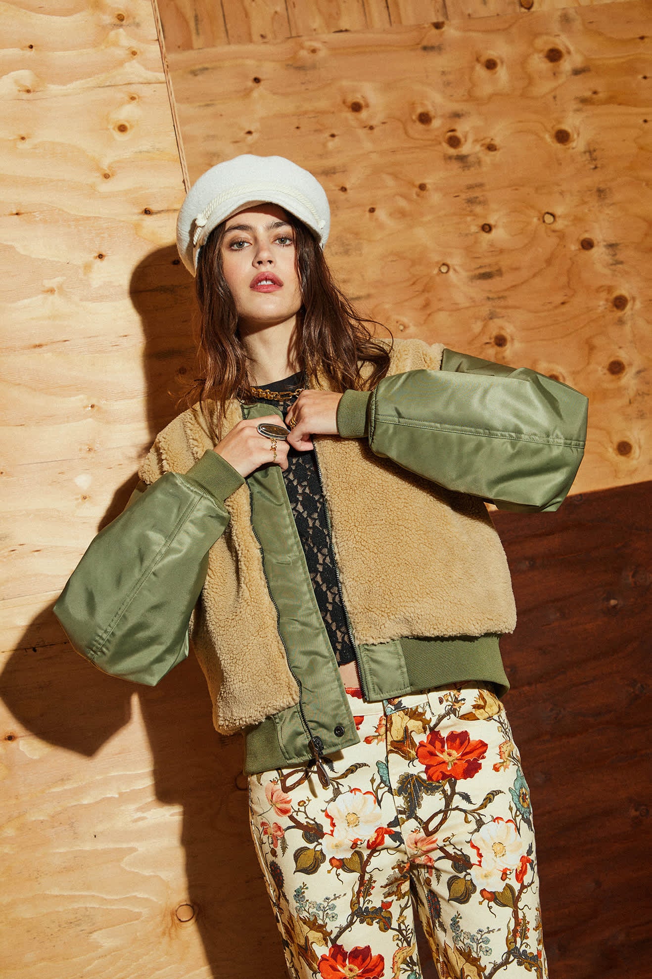 brixton-sherpa-surplus-bomberjacke-olive-surplus-damen image 3