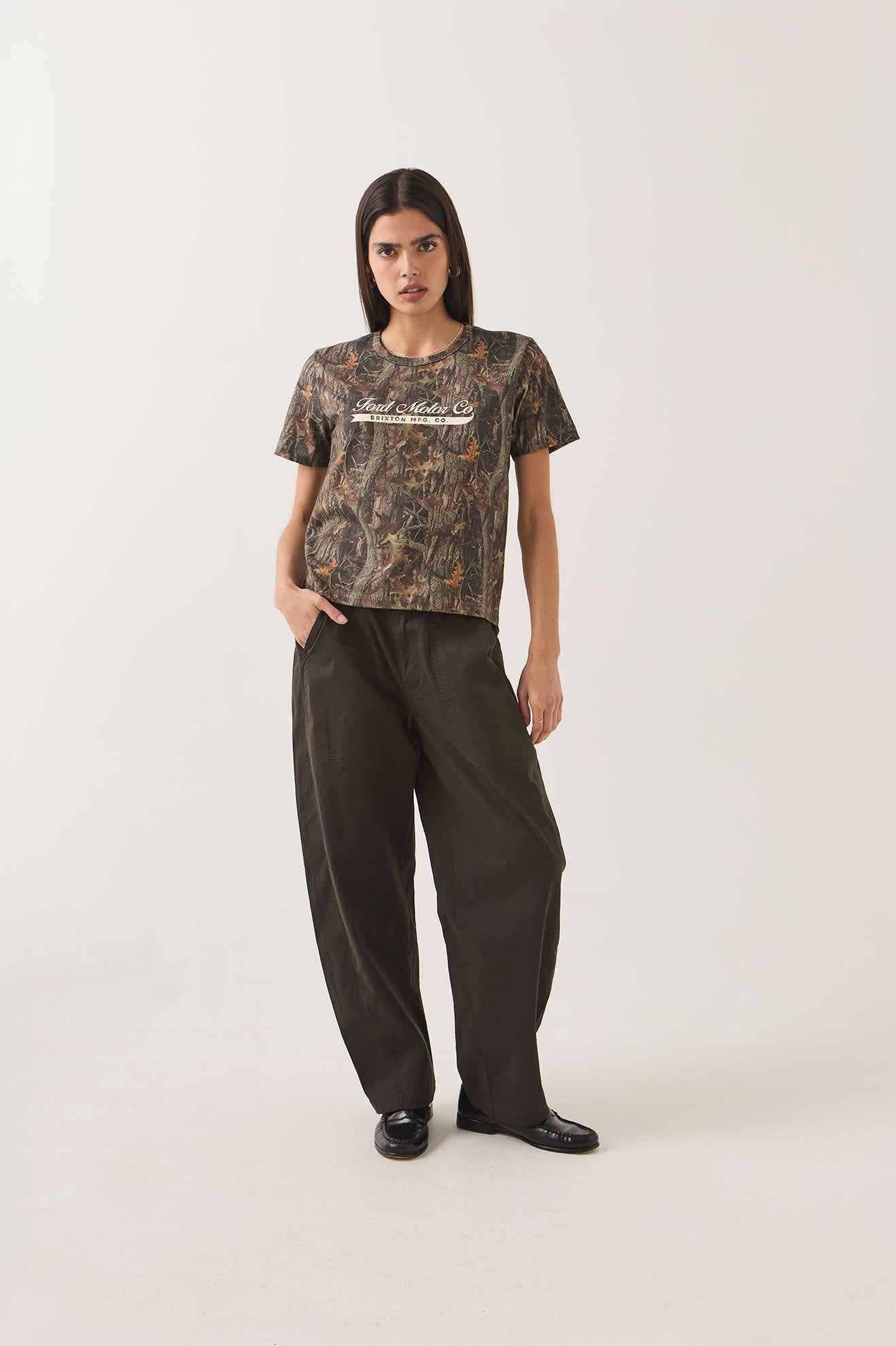 ford-x-brixton-t-shirt-boxwood-green-print-shirt-baumwolle image 1