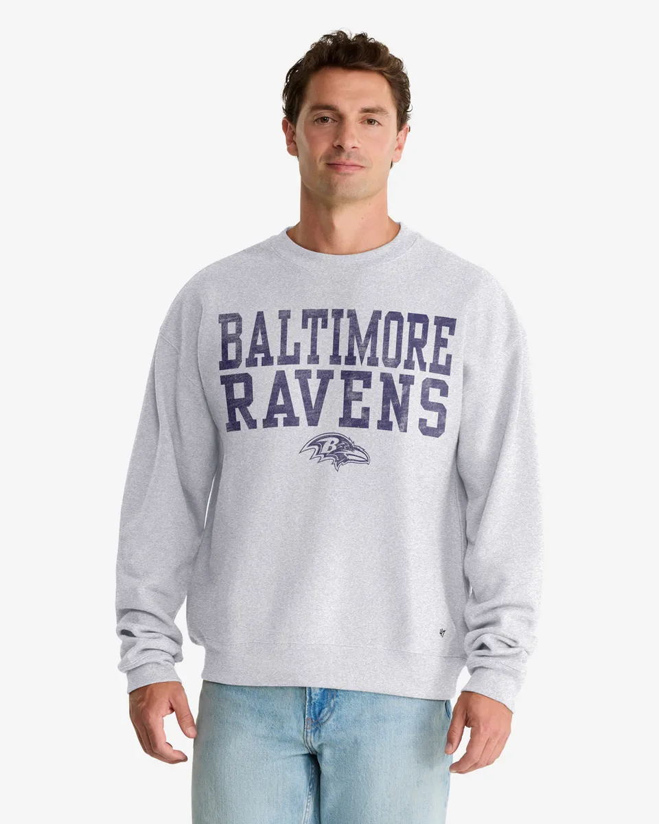 47-foundation-baltimore-ravens-campus-stack-sweatshirt-grau image 1