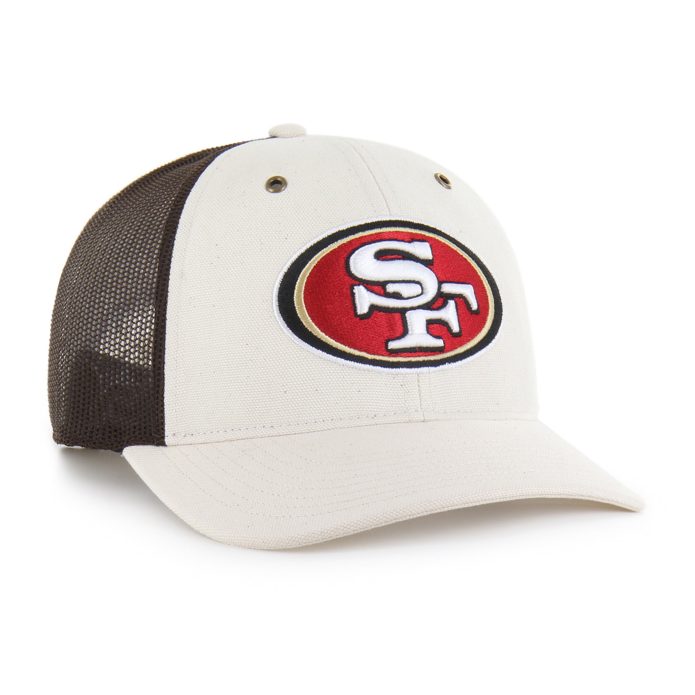 47-brand-san-francisco-49ers-carhartt-trucker-cap-natural image 4