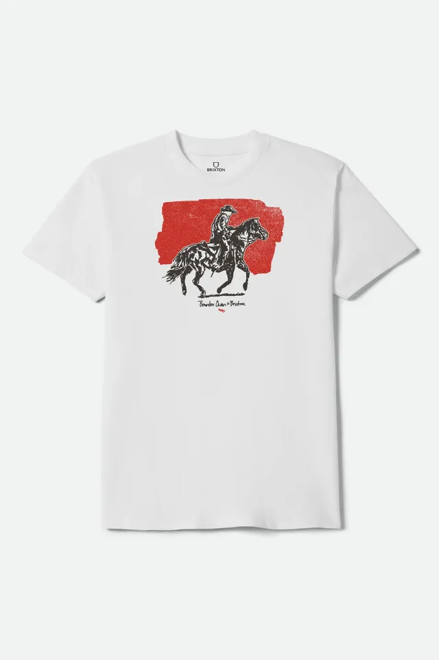 brixton-duston-t-shirt-weiss-western-print-baumwolle image 1