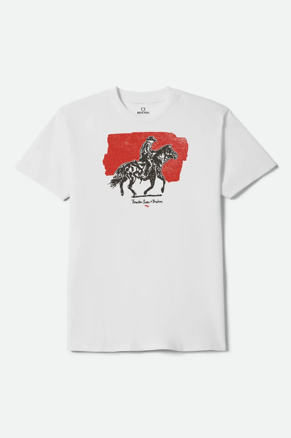 brixton-duston-t-shirt-weiss-western-print-baumwolle image 1