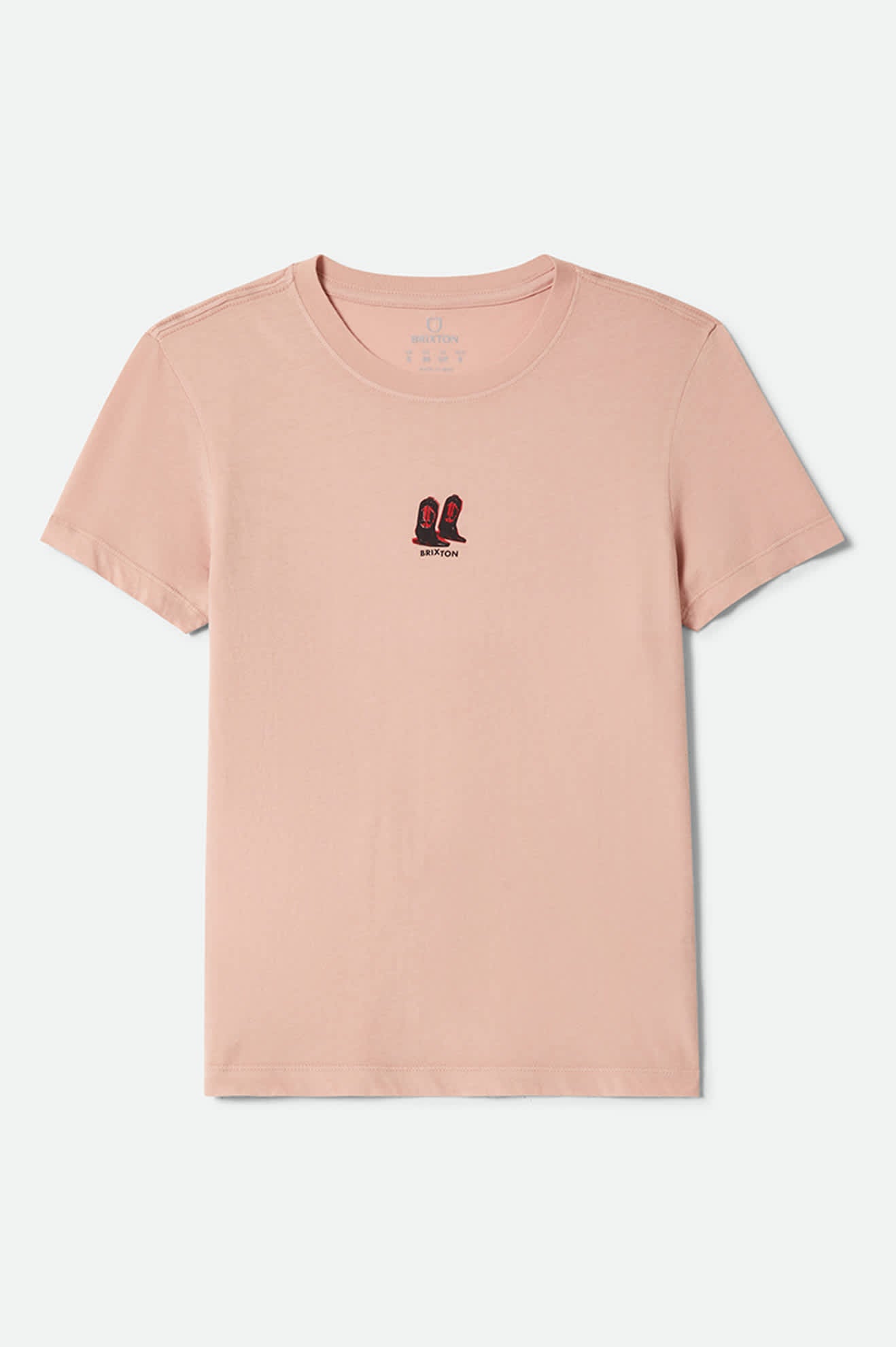 brixton-two-boots-slim-crew-t-shirt-silver-pink-baumwolle image 2