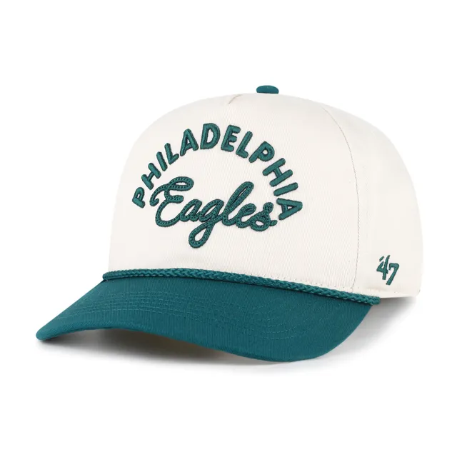 47-hitch-philadelphia-eagles-rope-script-cap-natural-snapback image 1