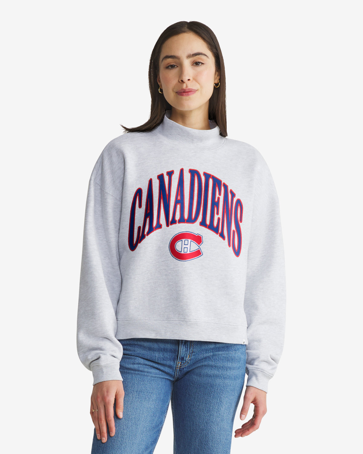 47-headline-vintage-vantage-mock-pullover-damen-grau image 1