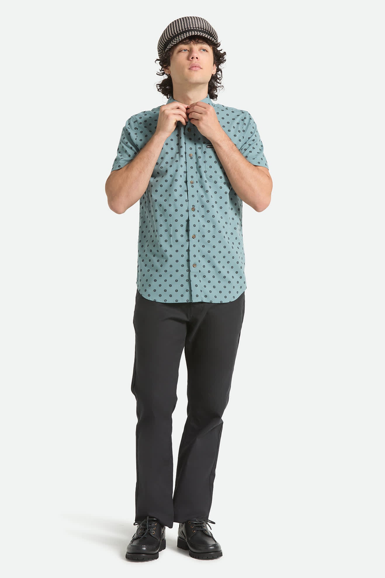 brixton-charter-print-shirt-micro-street-tile-herren image 5