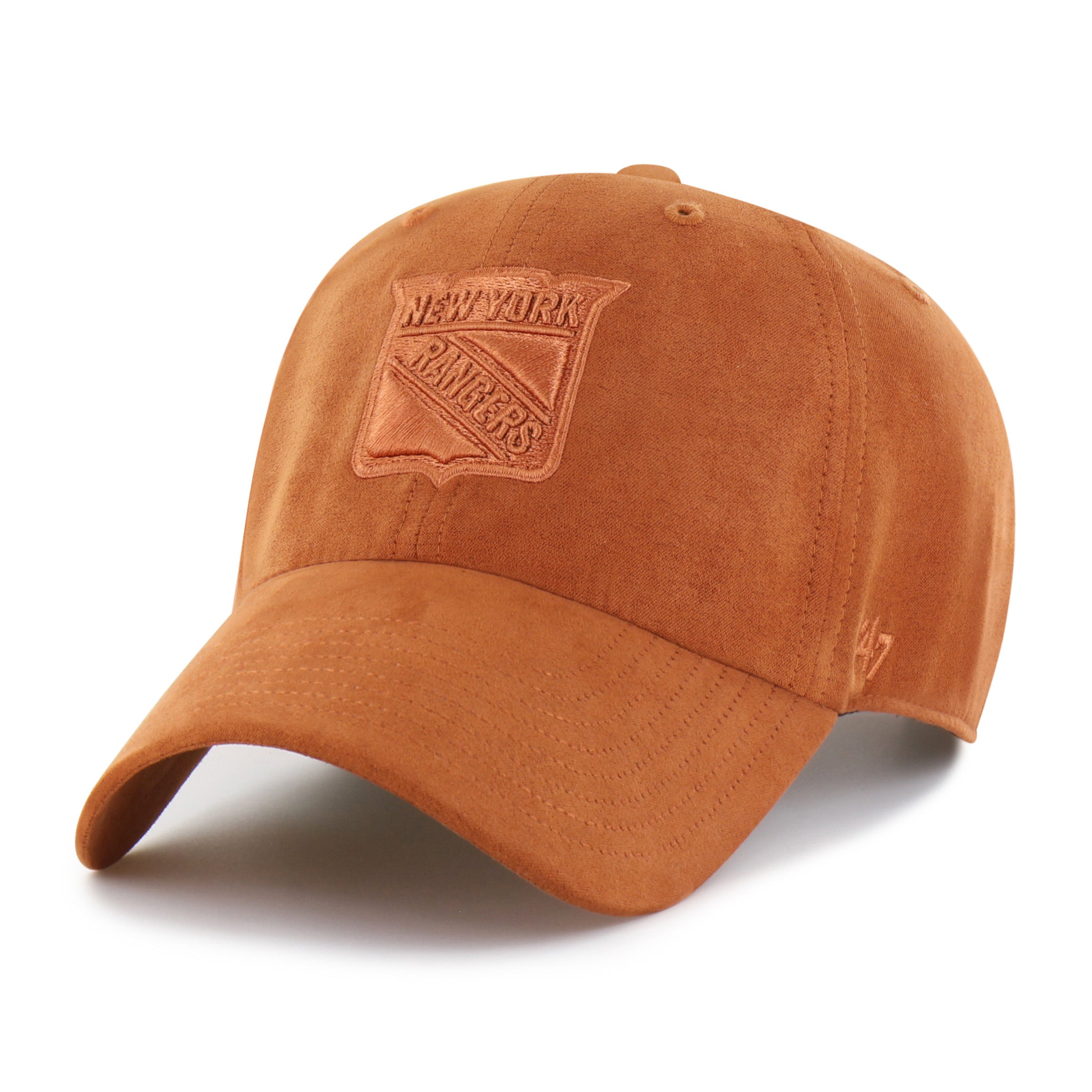 47-clean-up-new-york-rangers-ballpark-suede-cap-burnt-orange image 1