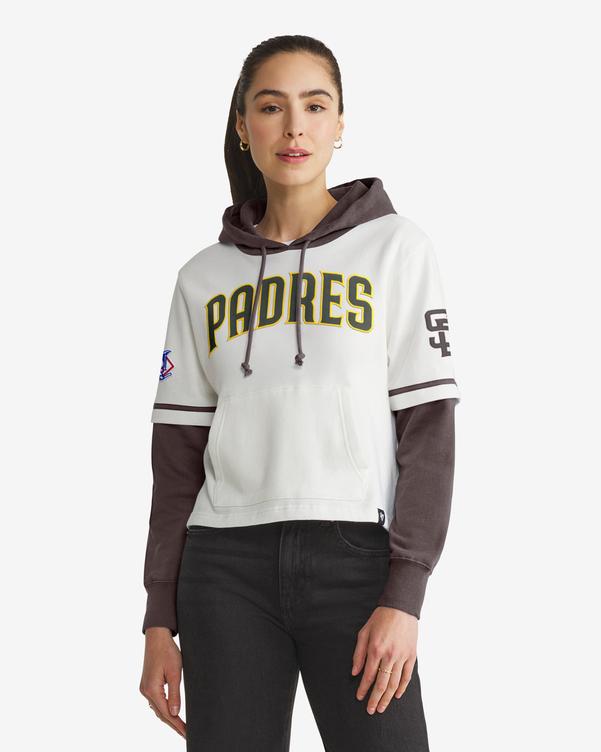 47-brand-shortstop-san-diego-padres-trifecta-hoodie-damen-white-wash image 1