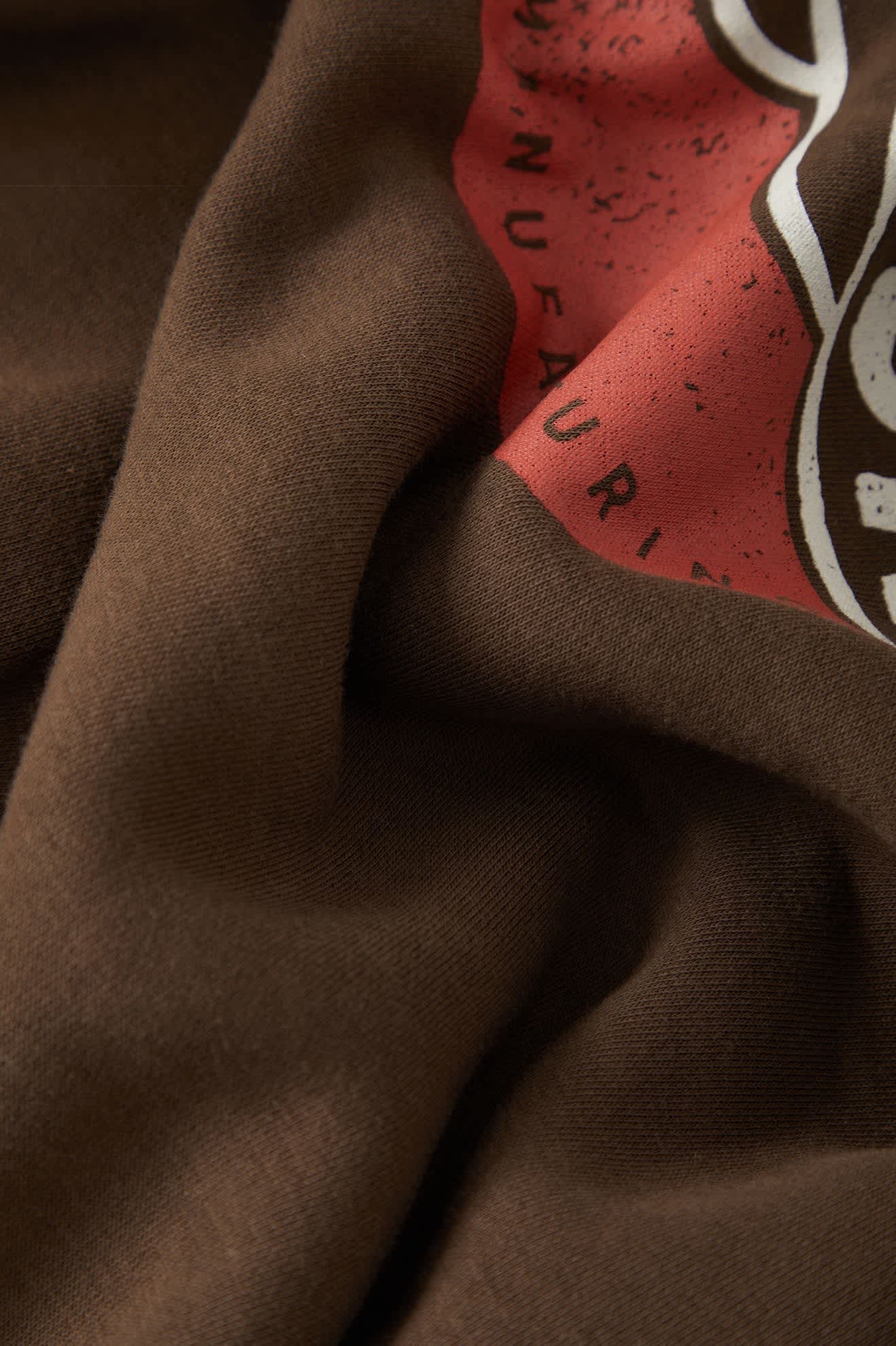brixton-heyward-hood-hoodie-walnut-brown-fleece-print image 5