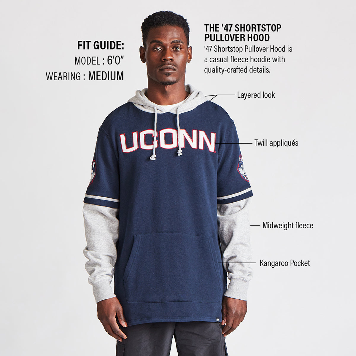 47-brand-shortstop-trifecta-athletics-hoodie-creme-baumwolle image 3