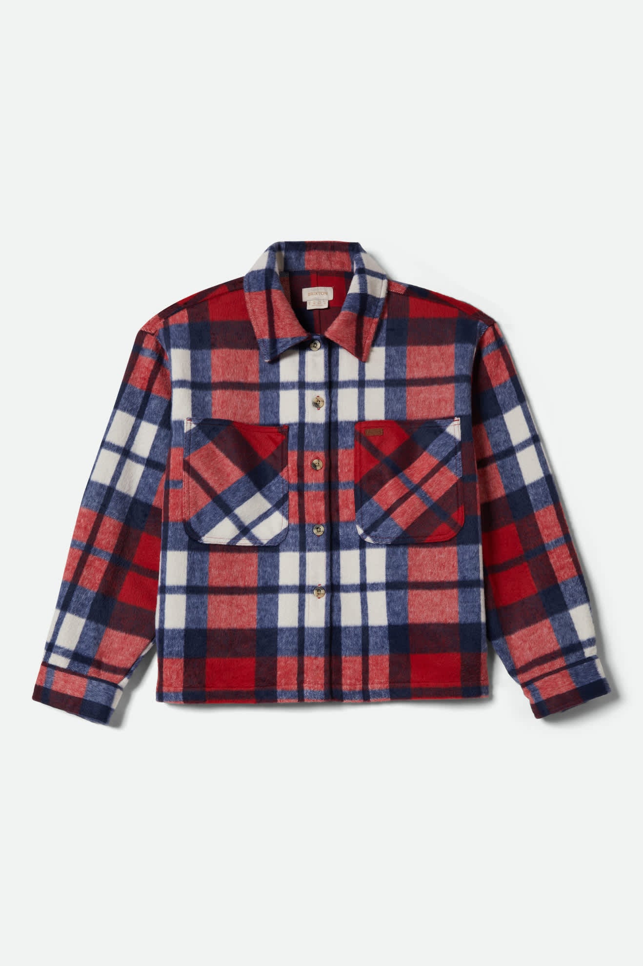 brixton-bowery-flanellhemd-damen-navy-kariert image 1