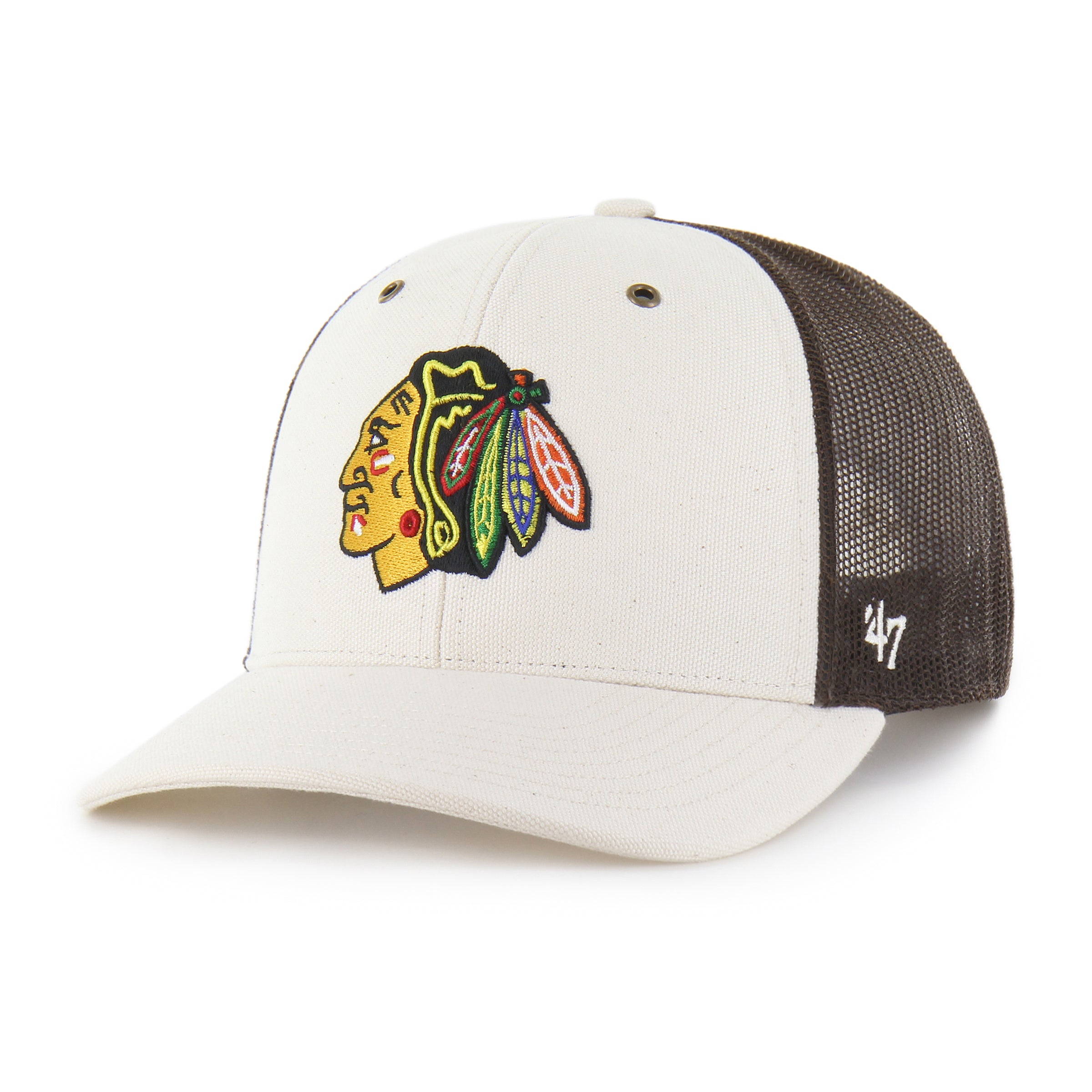 47-brand-47-trucker-chicago-blackhawks-cap-natural-snapback image 1