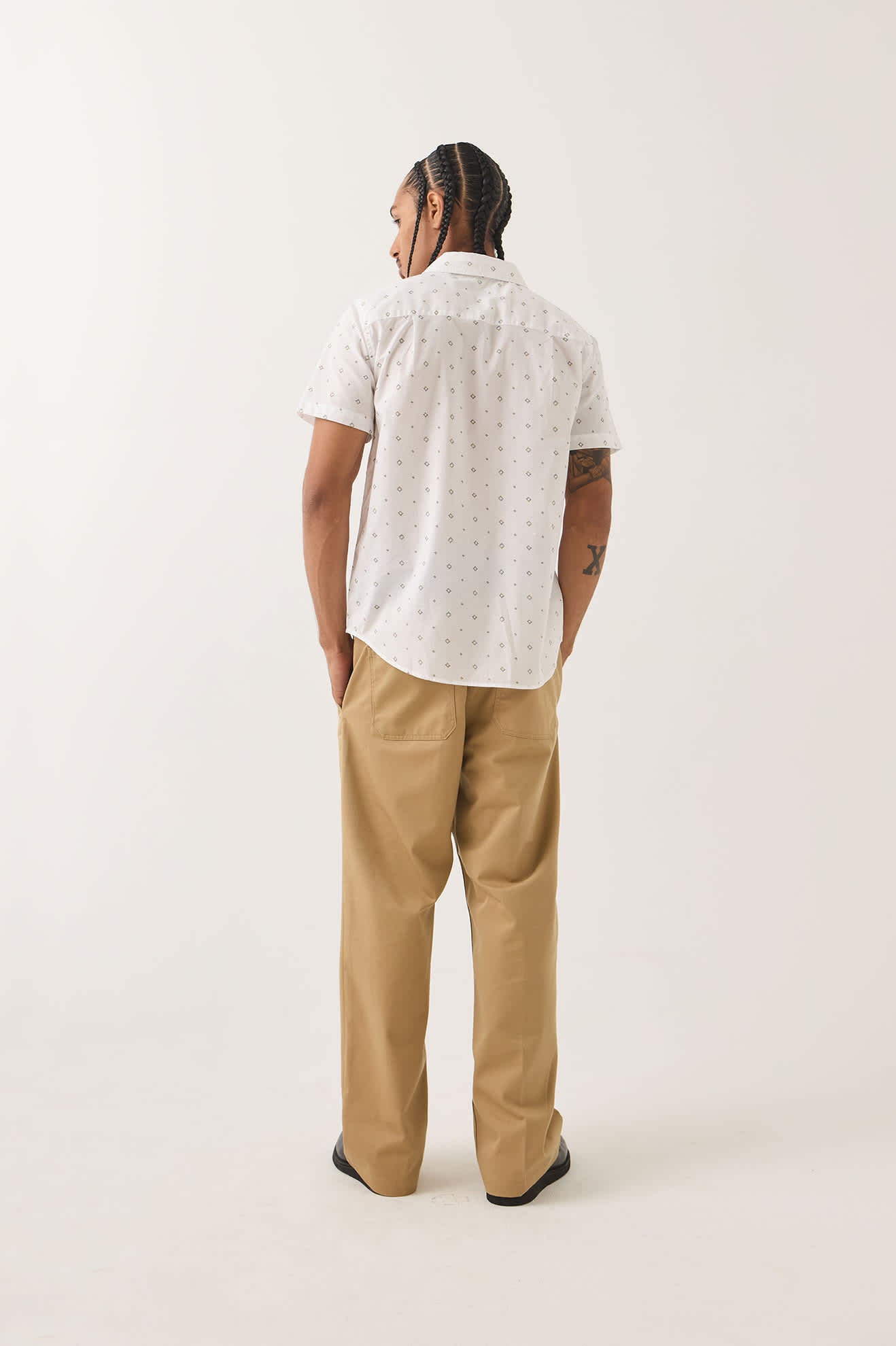 brixton-charter-print-shirt-kurzarm-white-geo-stretch image 4