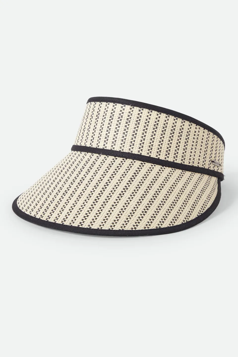brixton-newport-straw-visor-black-natural-stroh image 1