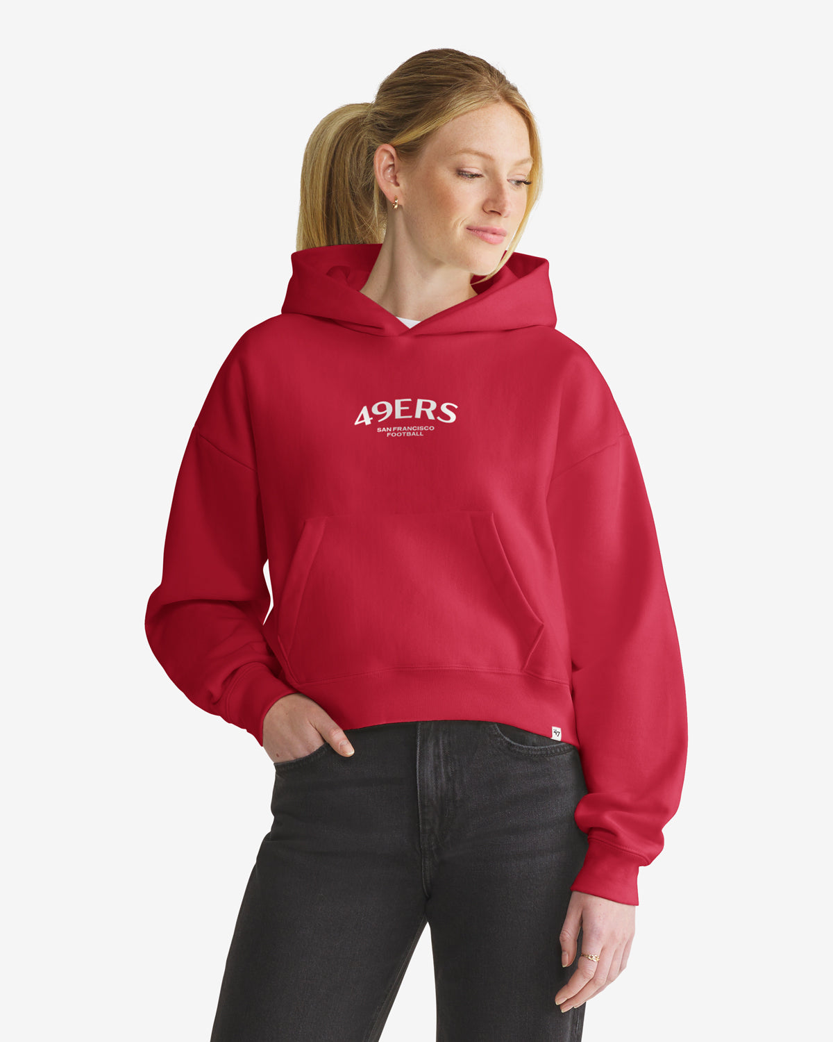 47-hadrian-san-francisco-49ers-hoodie-damen-rot-cropped image 1