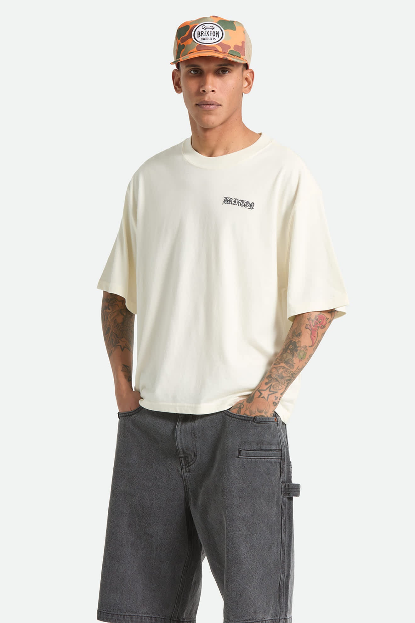 brixton-serrano-boxed-crop-t-shirt-cream-baumwolle image 3