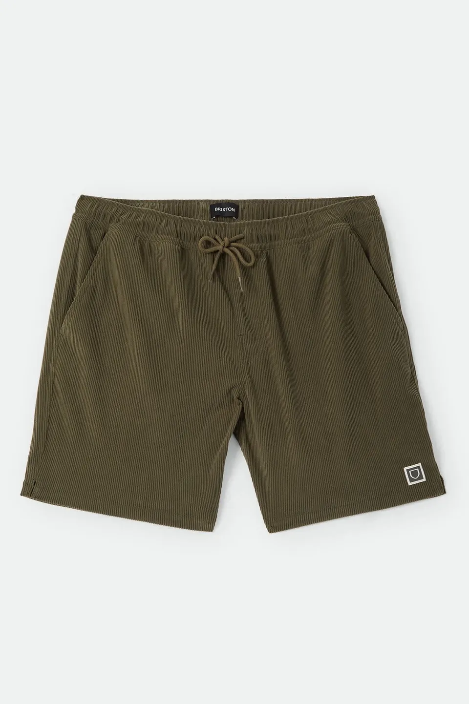 brixton-everyday-cord-shorts-dunkeloliv-kord image 1
