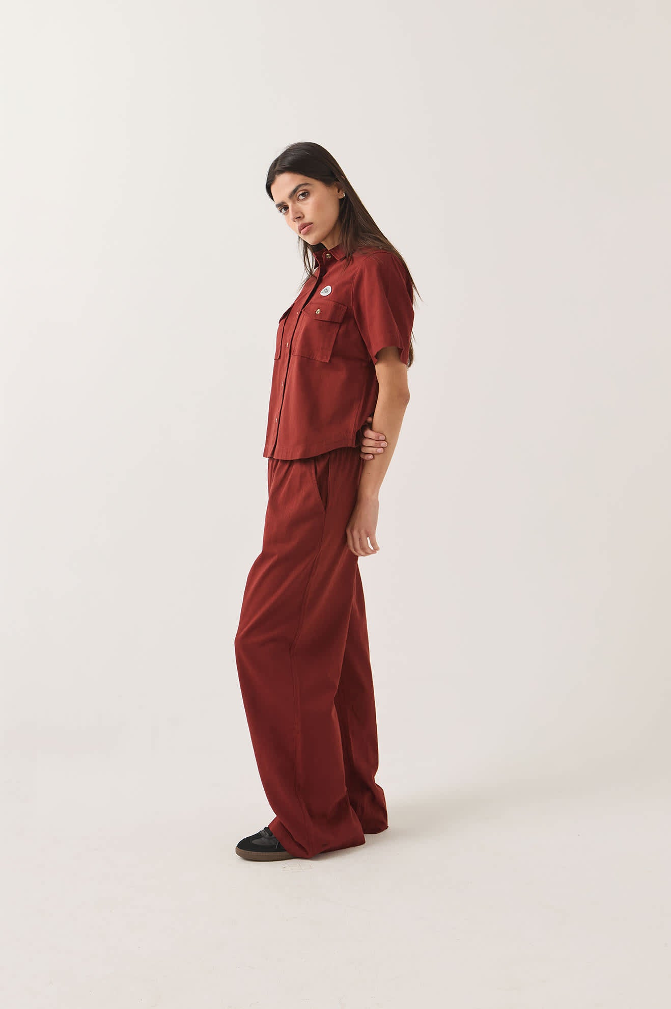 brixton-mechanics-damenhemd-dark-brick-twill image 3
