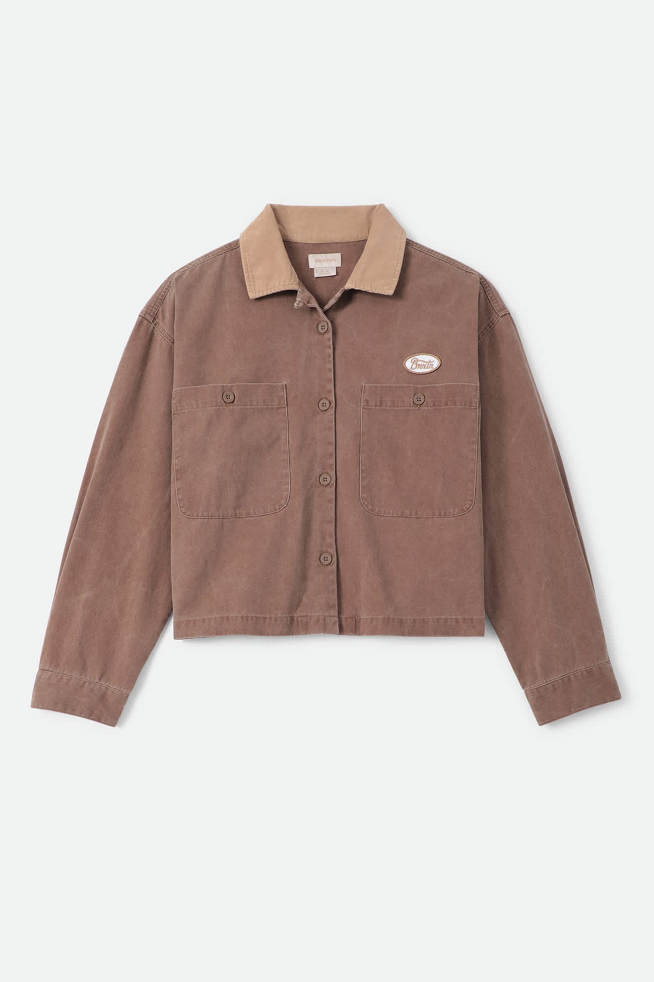 brixton-utopia-overshirt-flanellhemd-pinecone-brown-sand image 1