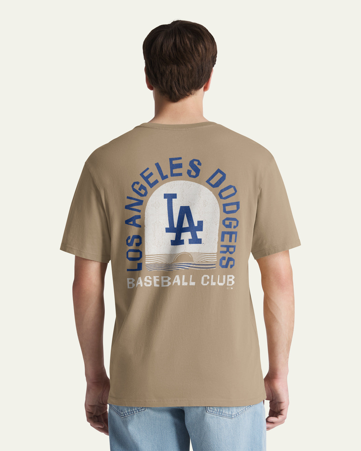 47-brand-foundation-tee-los-angeles-dodgers-bleacher-beach-t-shirt-khaki image 1
