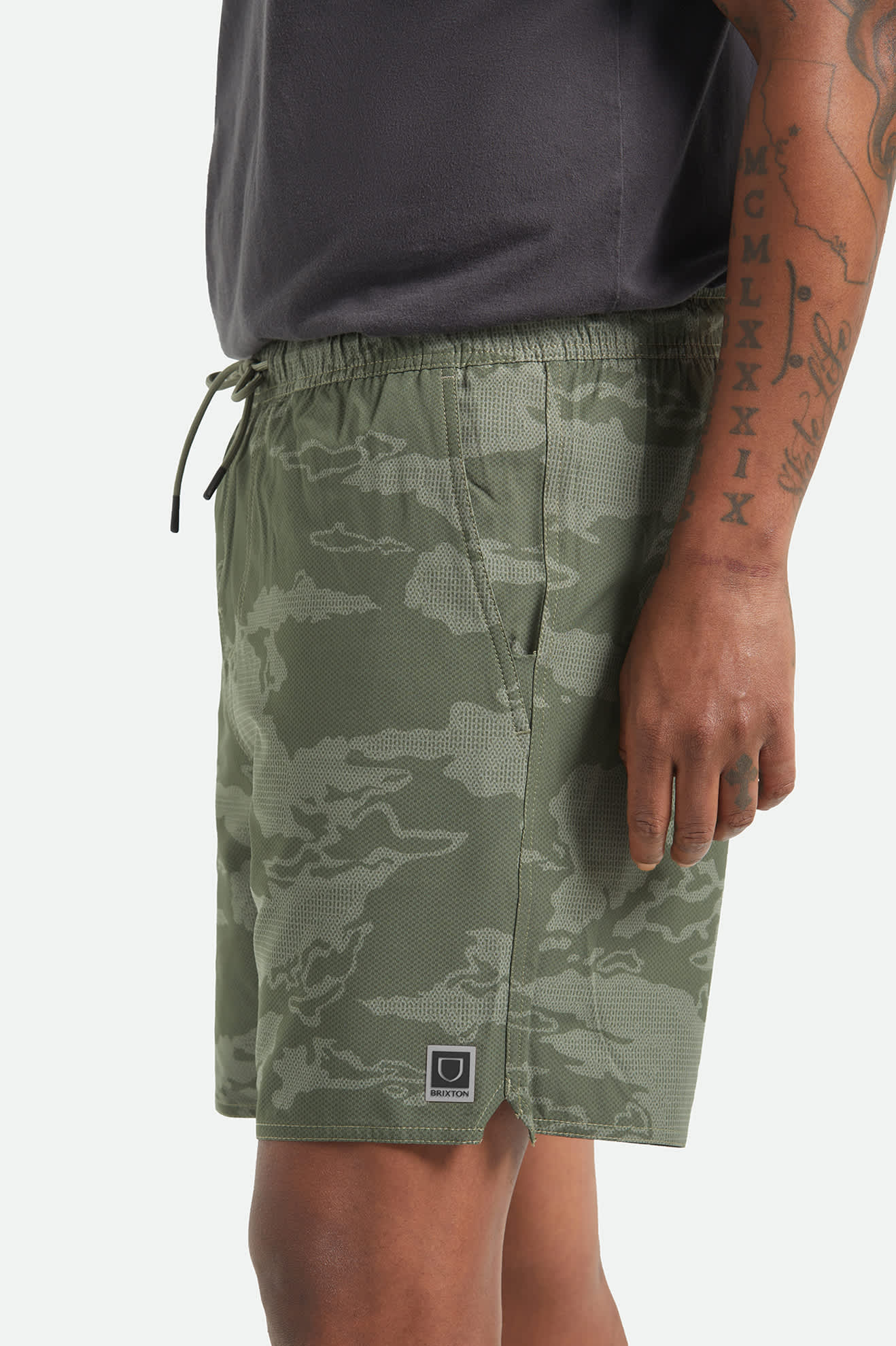 brixton-journey-active-short-olive-tiger-camo image 5