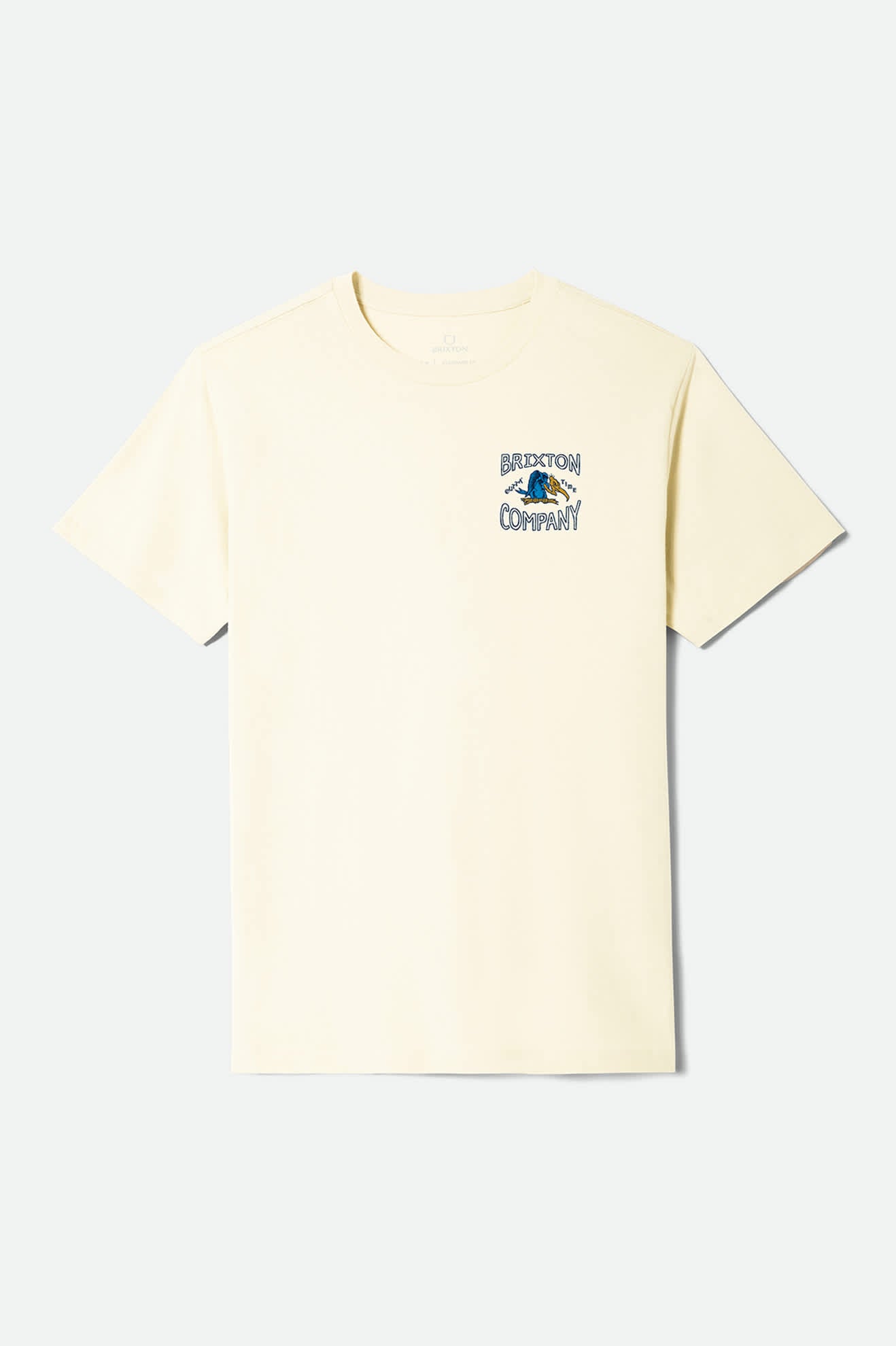 brixton-outta-short-sleeve-t-shirt-herren-cream-baumwolle image 1