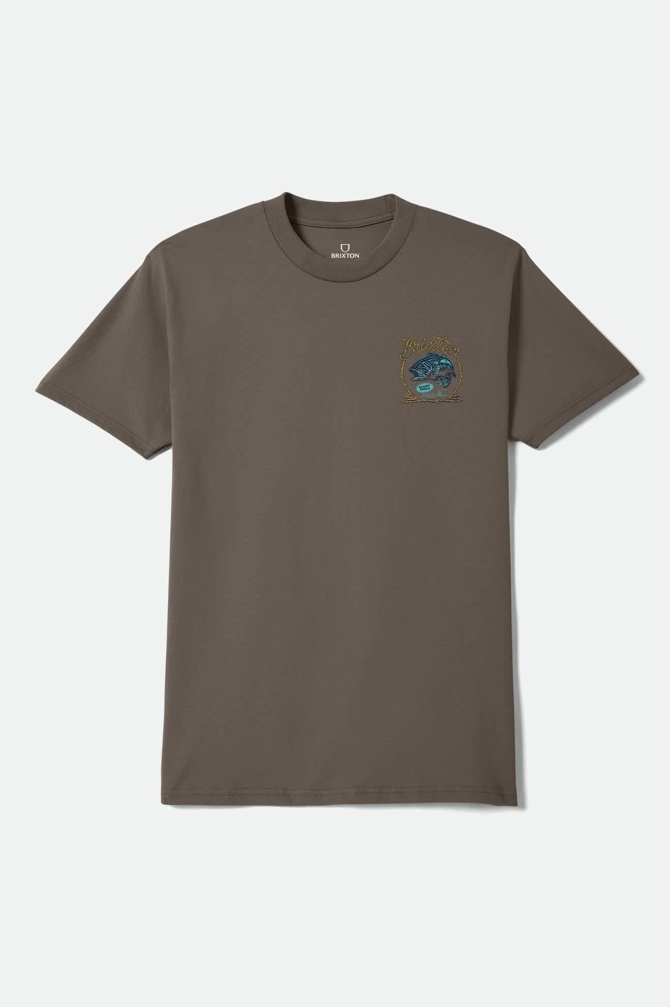brixton-cast-standard-t-shirt-earth-braun-print image 1