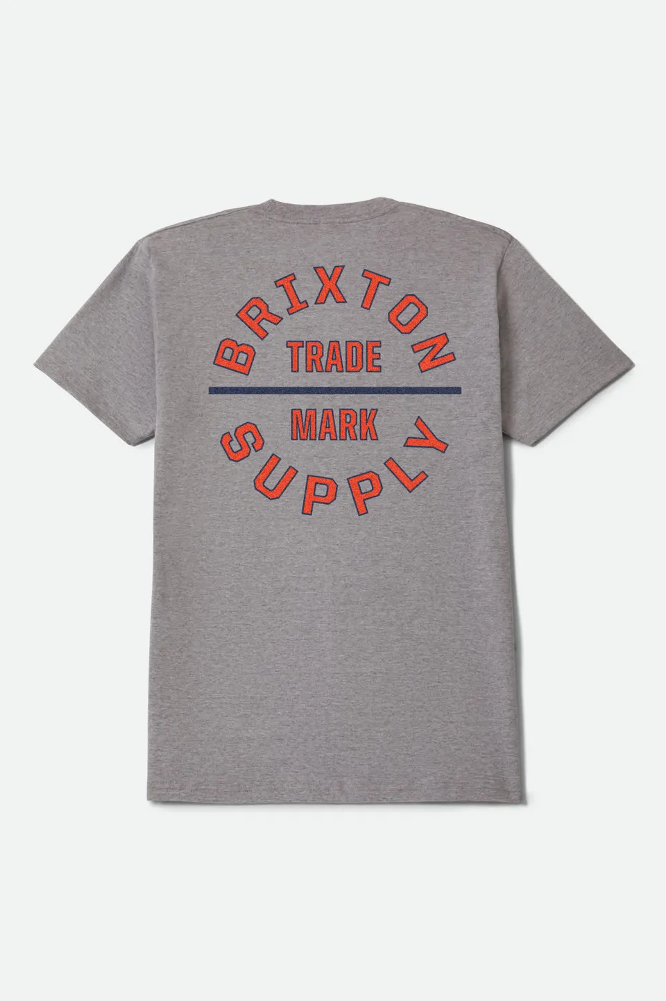 brixton-oath-v-t-shirt-heather-grey-lava-red-baumwolle image 1