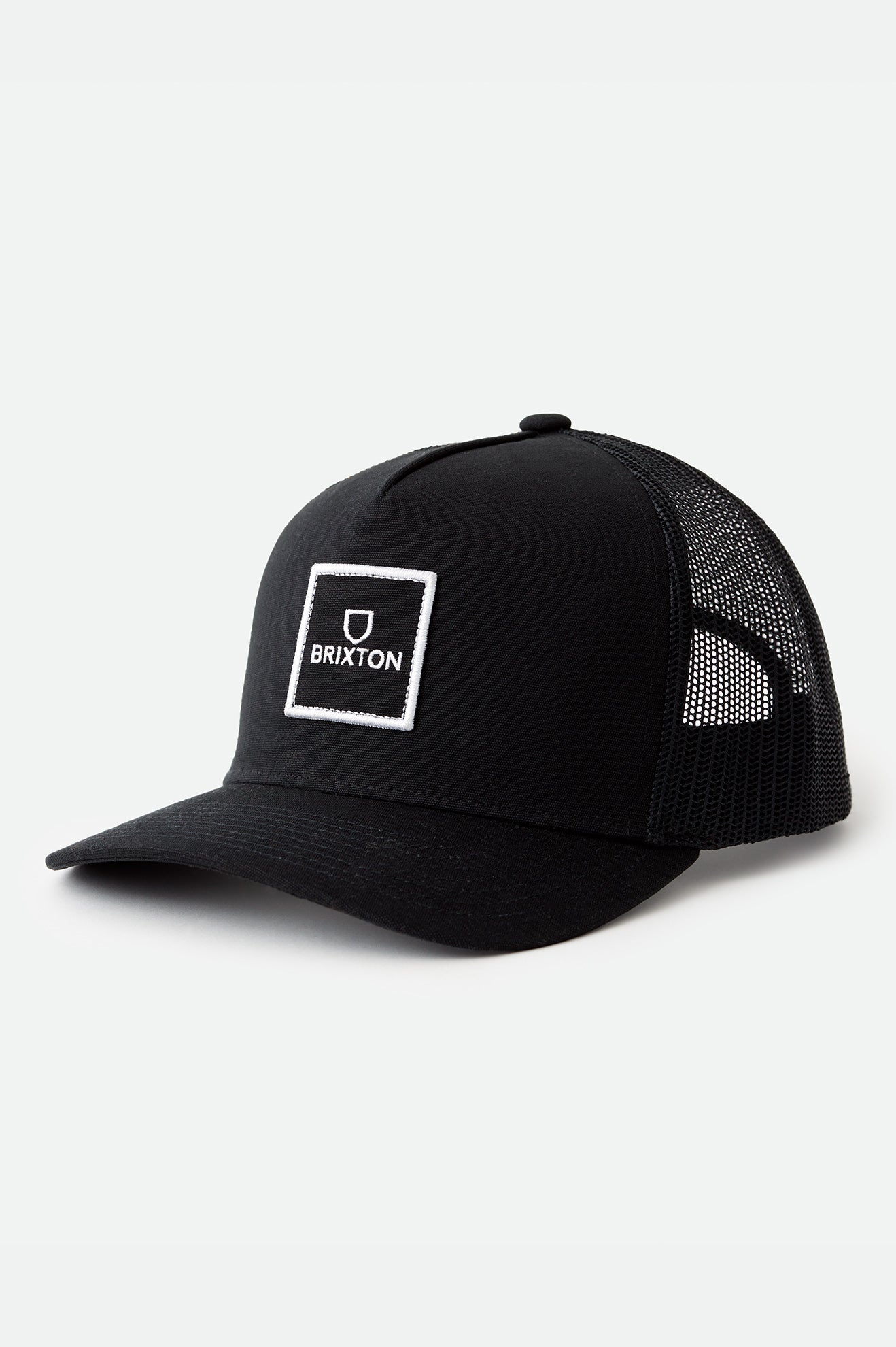brixton-alpha-block-netplus-trucker-cap-schwarz image 1