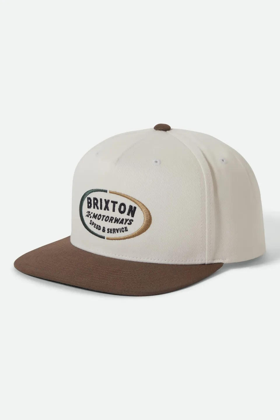 brixton-rhett-snapback-off-white-pinecone-brown-cap image 1