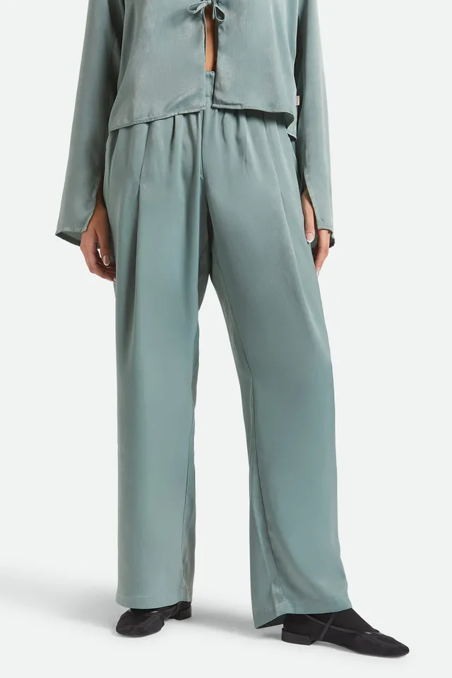 brixton-soho-silky-pant-blue-green-shine-satinhose image 1
