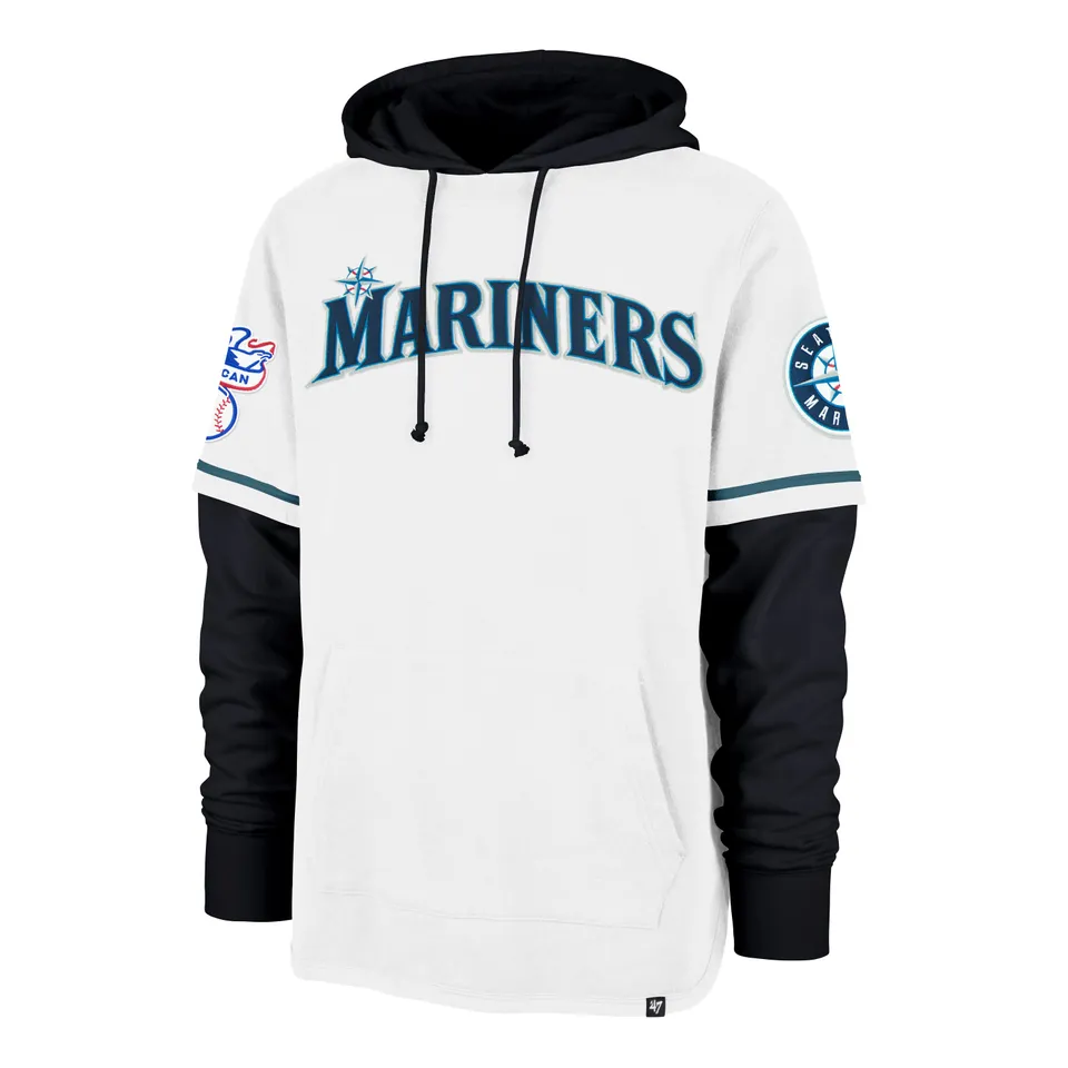 47-brand-mariners-trifecta-shortstop-hoodie-white-wash image 1