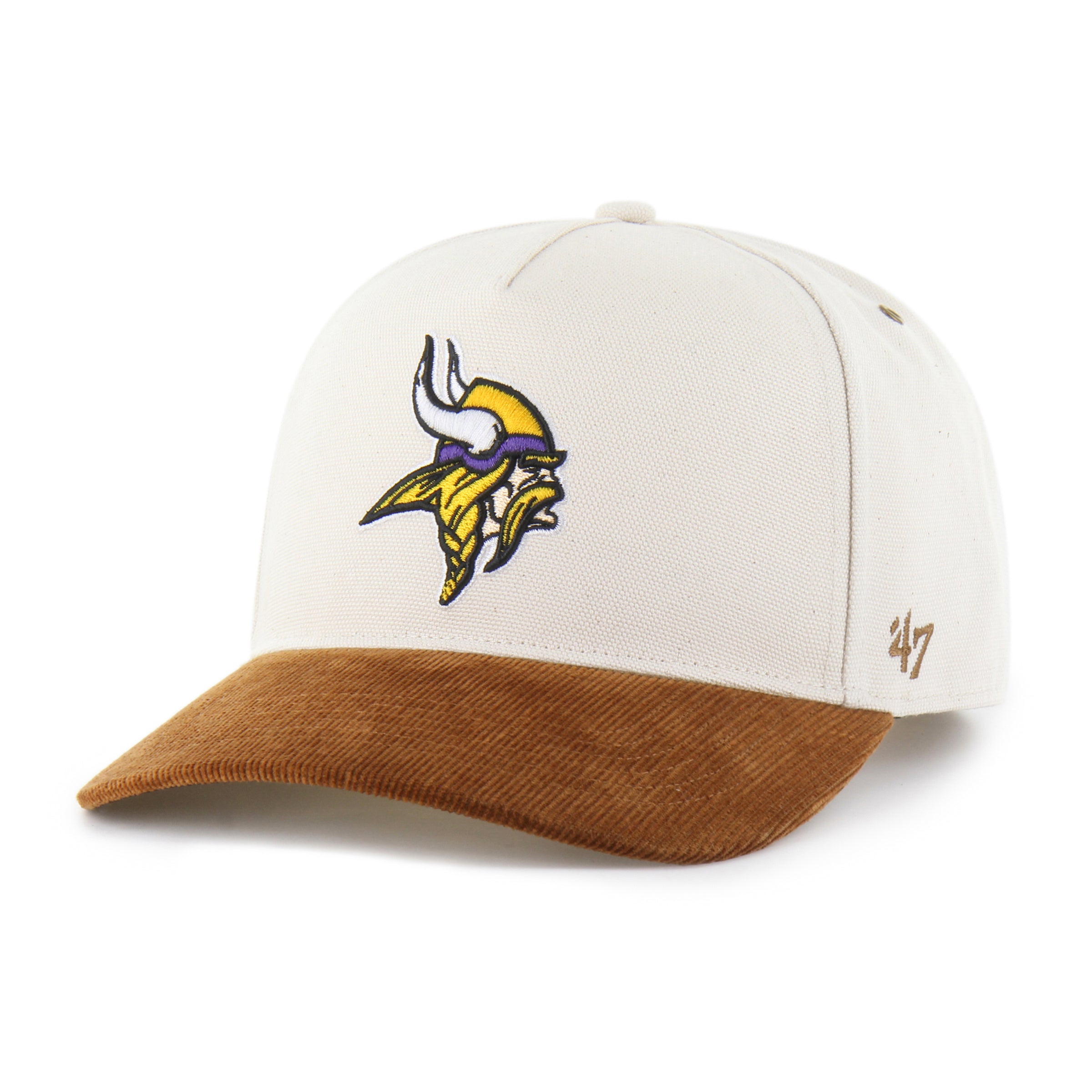 47-brand-minnesota-vikings-hitch-snapback-cap-natural-relaxed-fit image 1