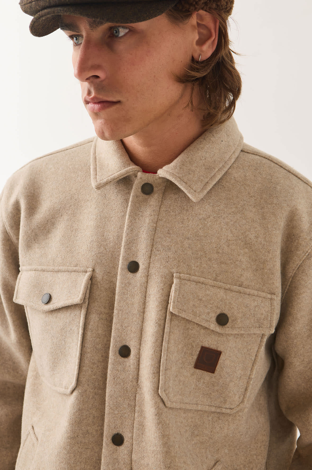 brixton-durham-felted-stretch-jacke-oatmeal-hemdjacke image 6