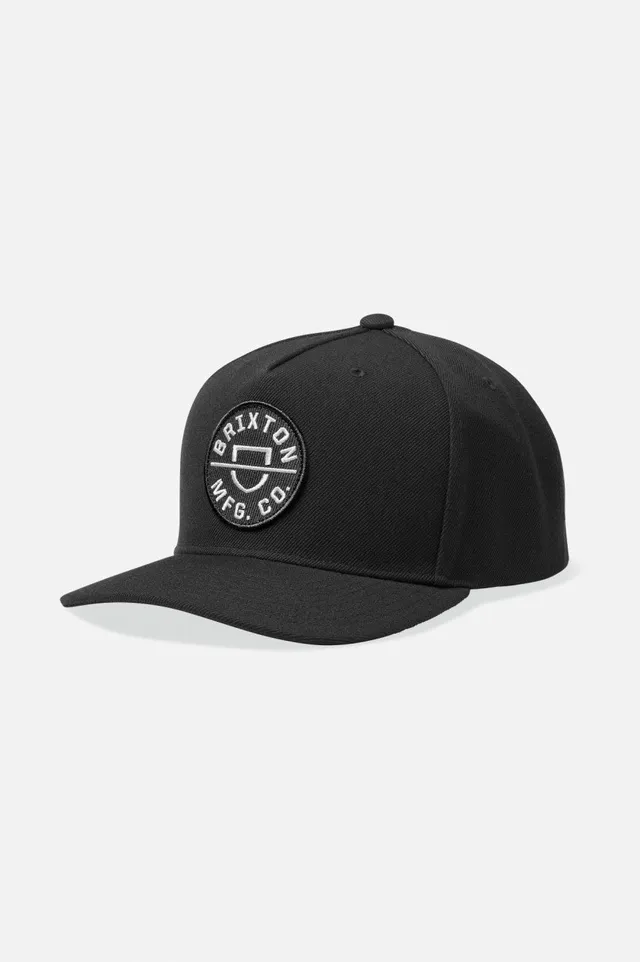 brixton-crest-snapback-cap-schwarz-5-panel image 1