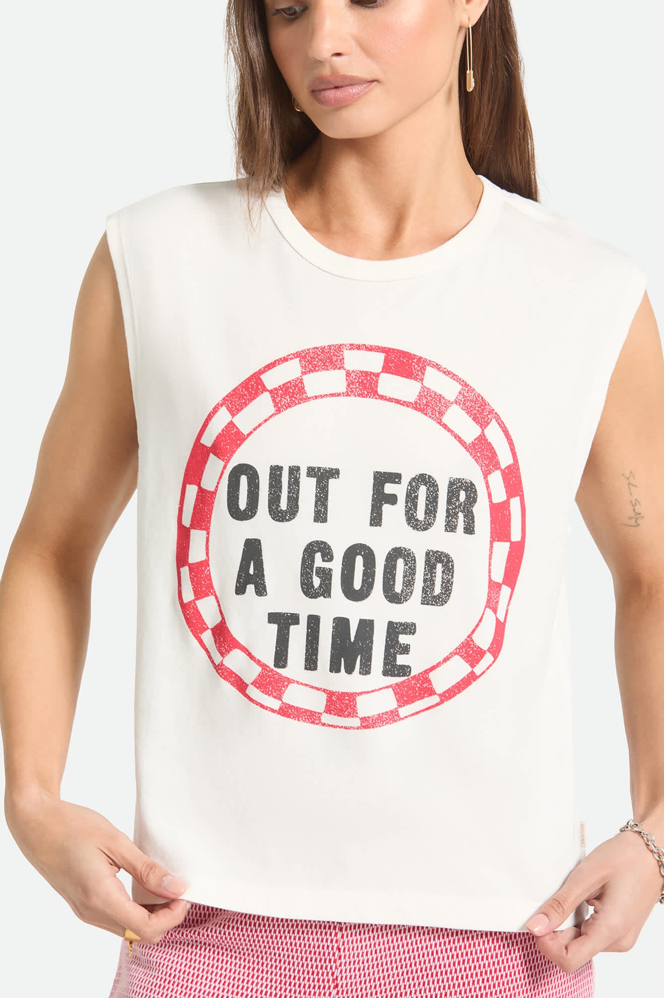 brixton-good-time-muscle-tank-off-white-grafik-baumwolle image 4