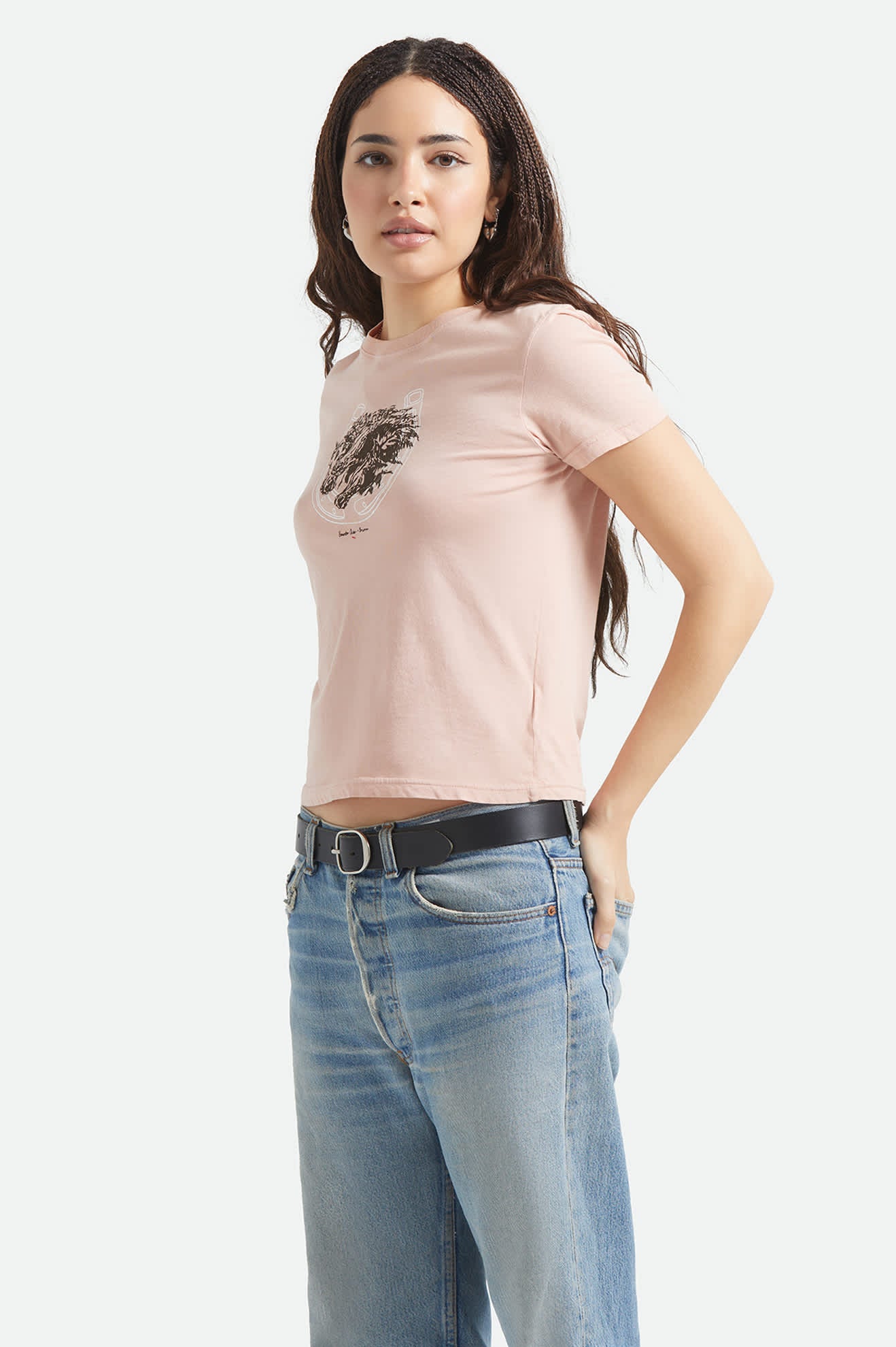 brixton-pony-club-slim-crew-t-shirt-silver-pink-print image 6