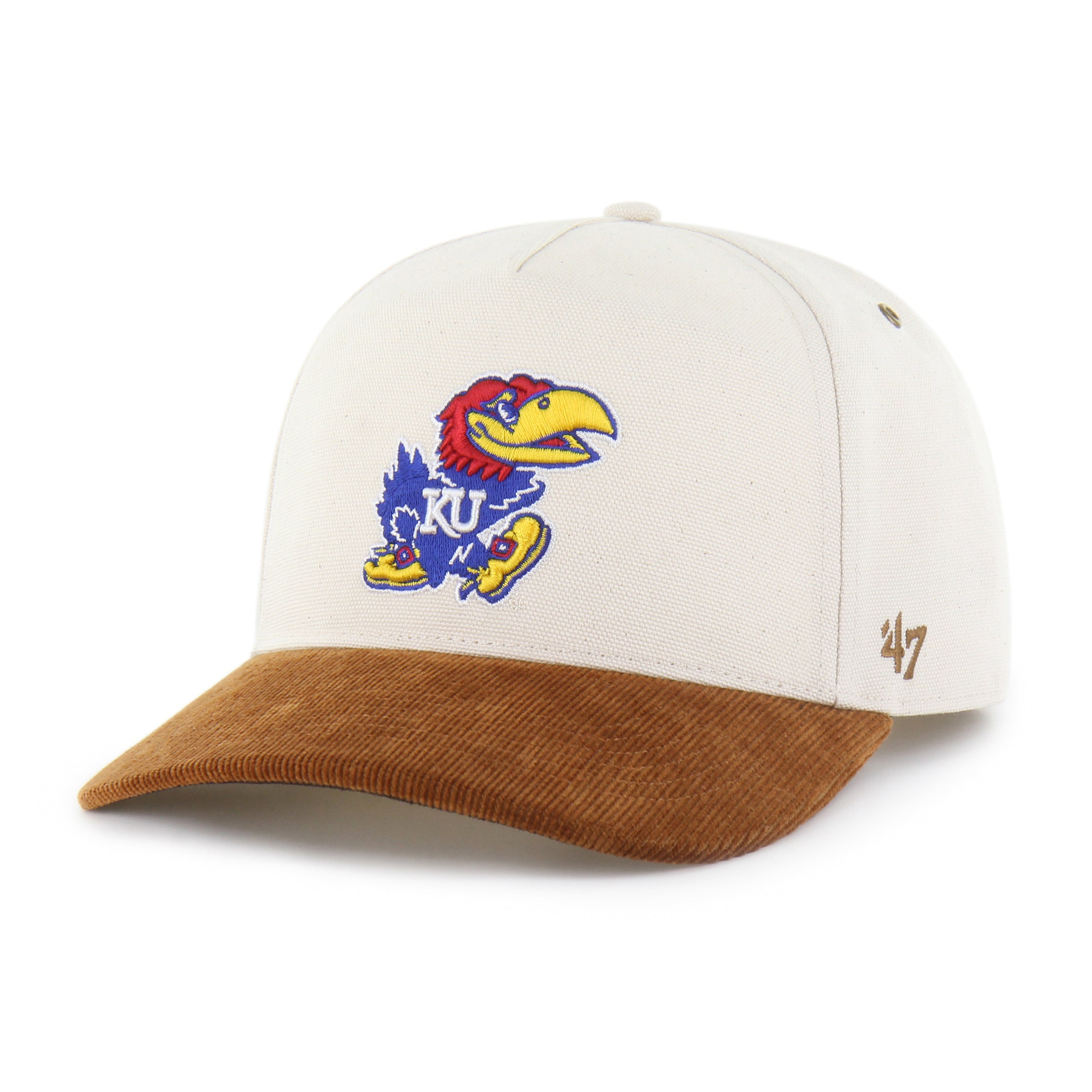 47-hitch-kansas-jayhawks-carhartt-snapback-cap-natural image 1