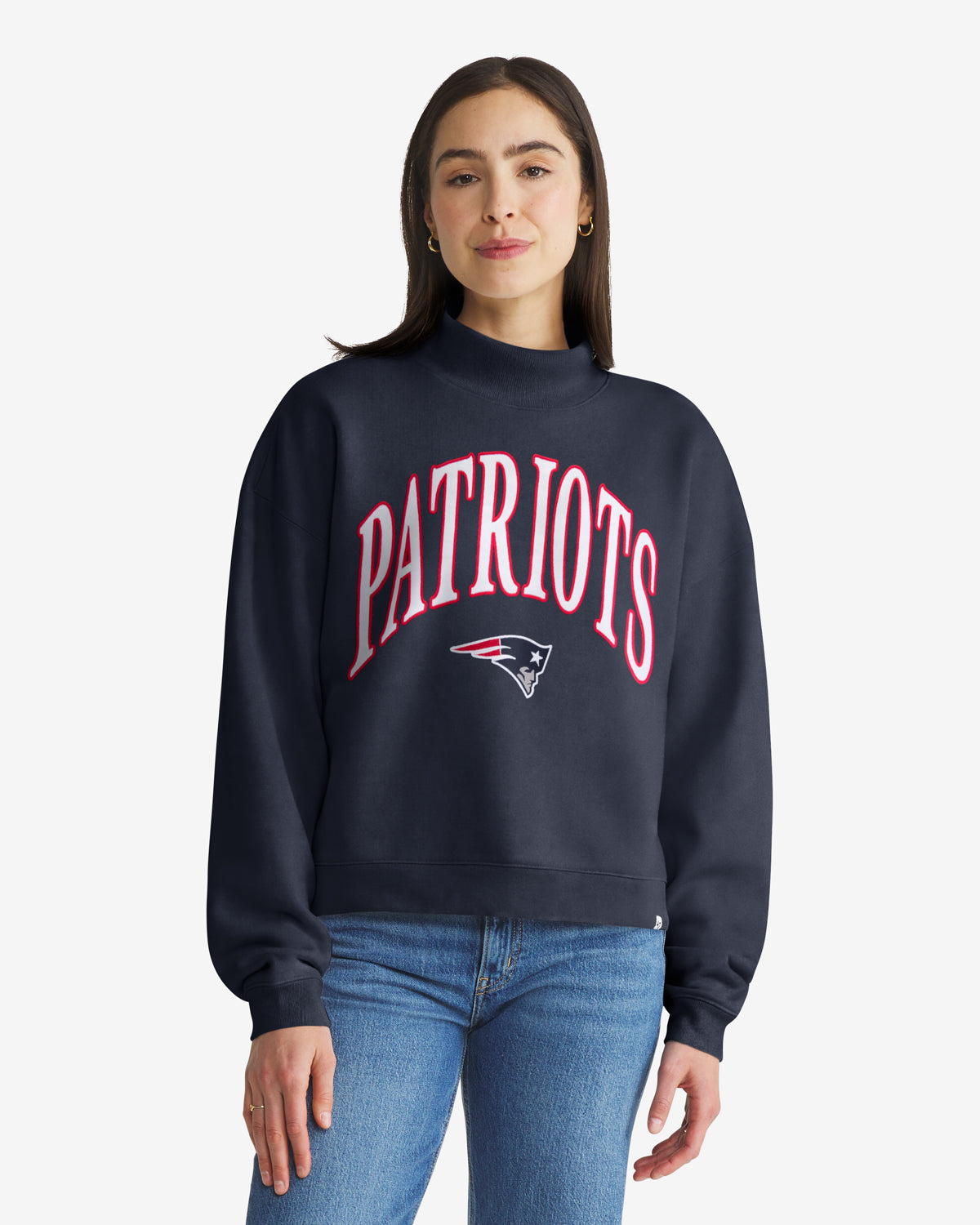 47-brand-vantage-patriots-mock-neck-pullover-navy-damen image 1