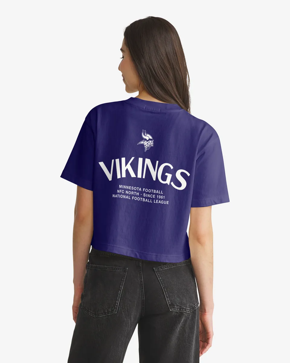 47-foundation-hadrian-crop-t-shirt-damen-purple-vikings-baumwolle image 1